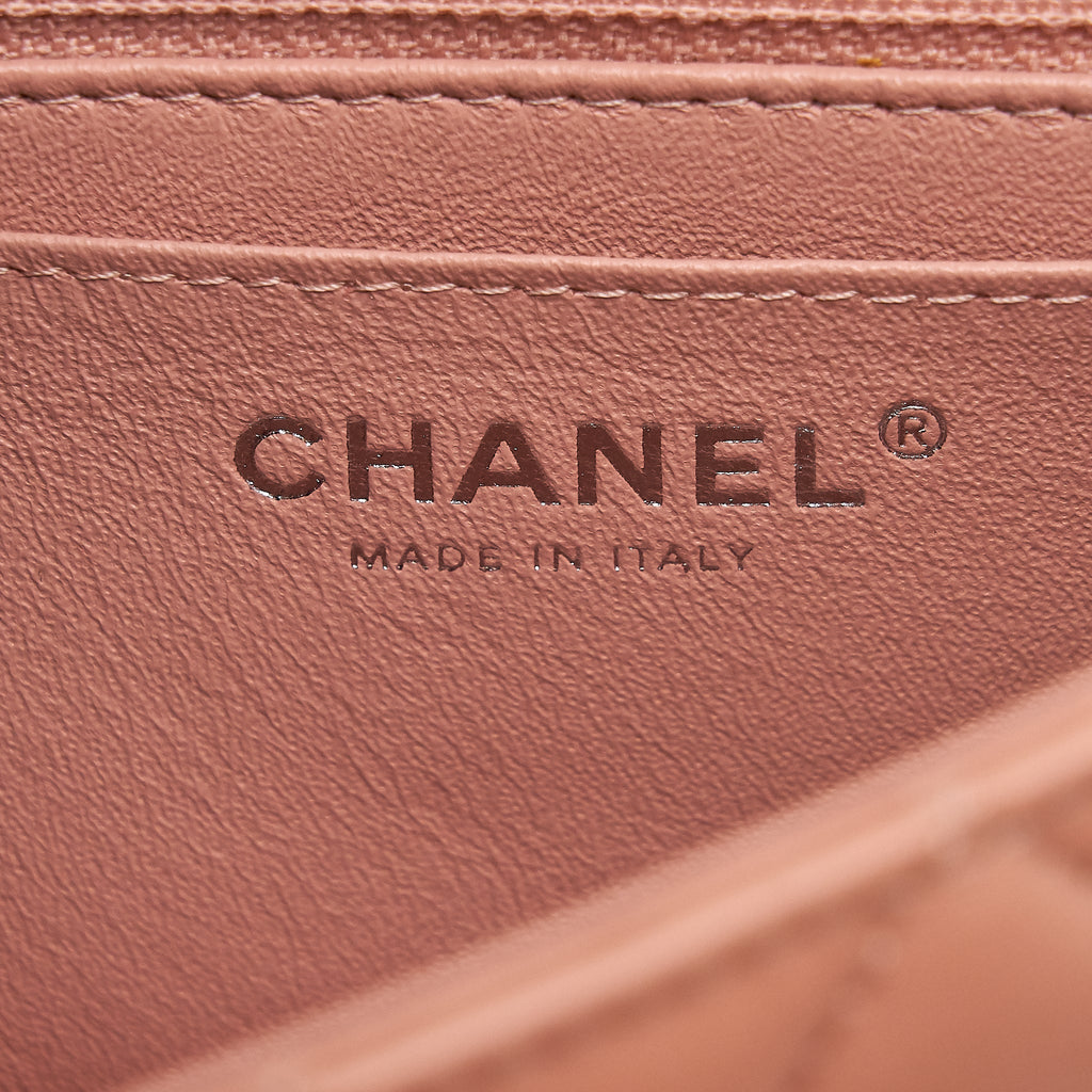 Chanel Mini rectangular Flap bag Lambskin pink