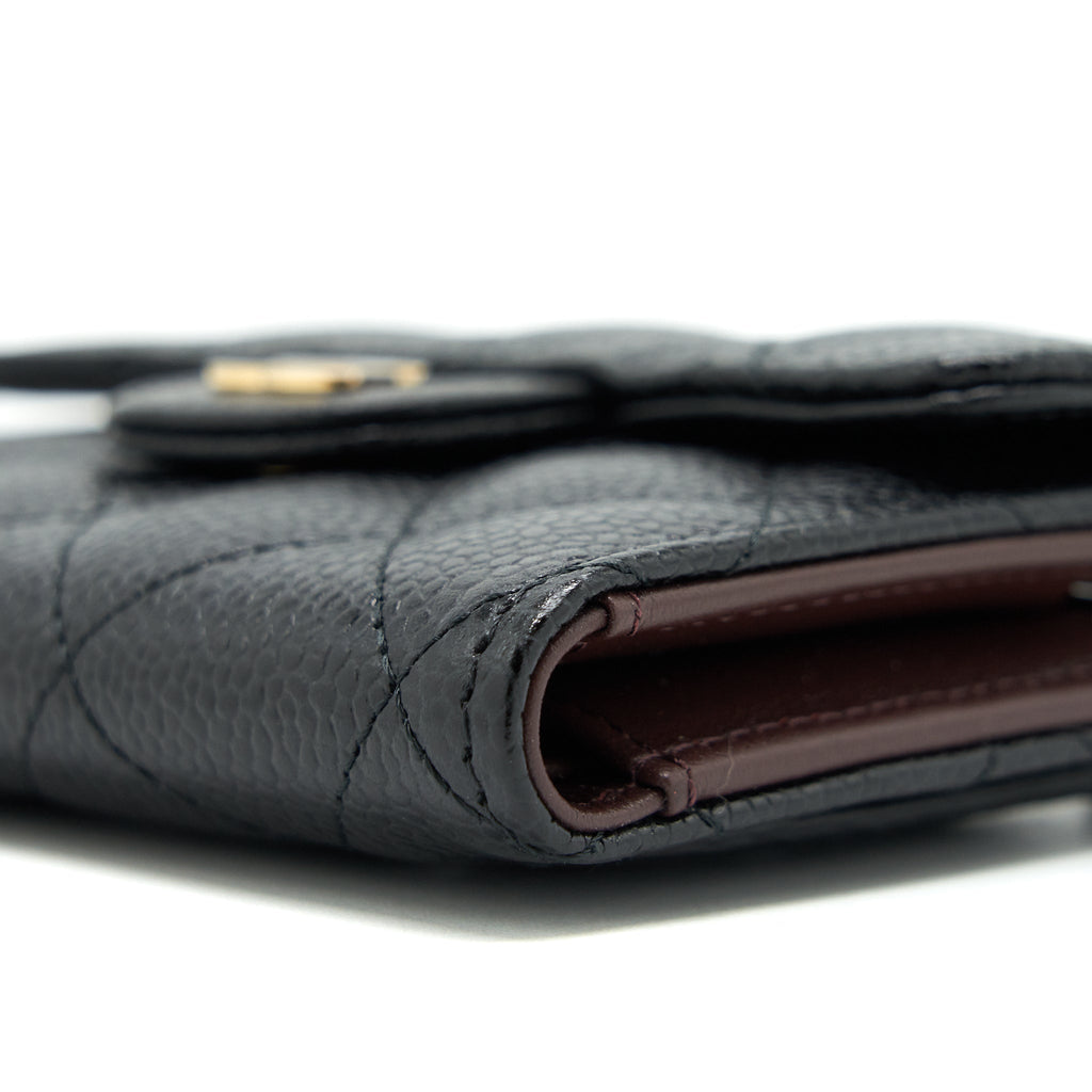 Chanel Small flap Wallet Caviar Black