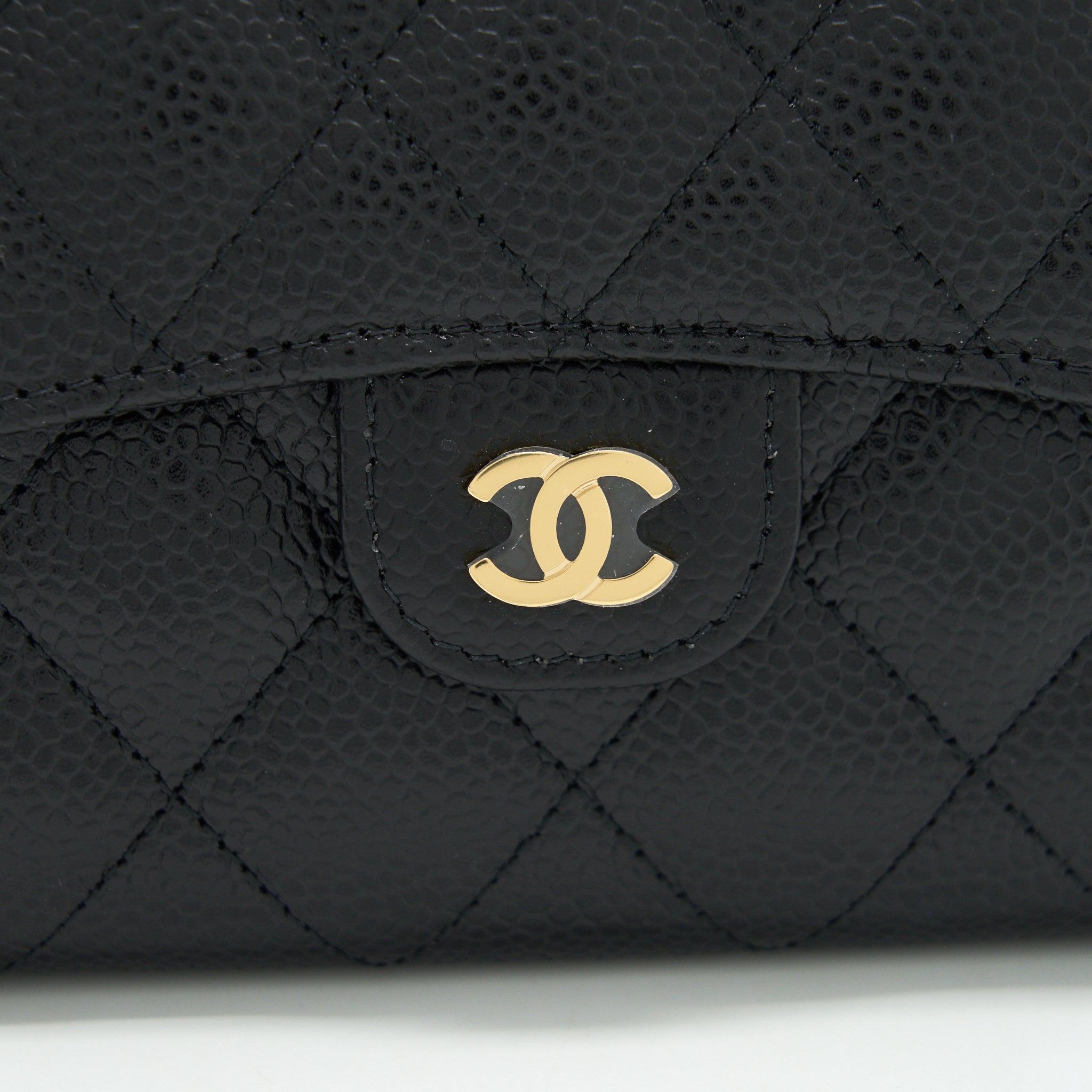 Chanel Small flap Wallet Caviar Black