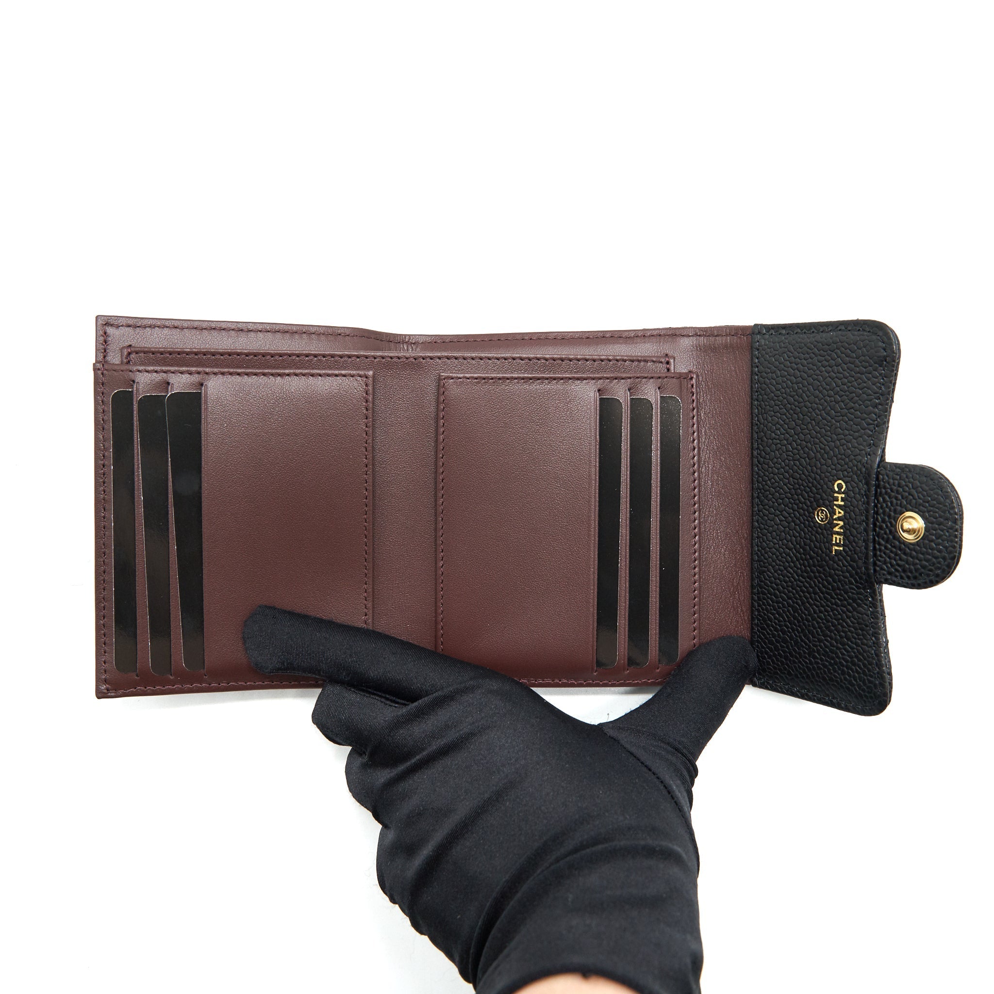 Chanel Small flap Wallet Caviar Black