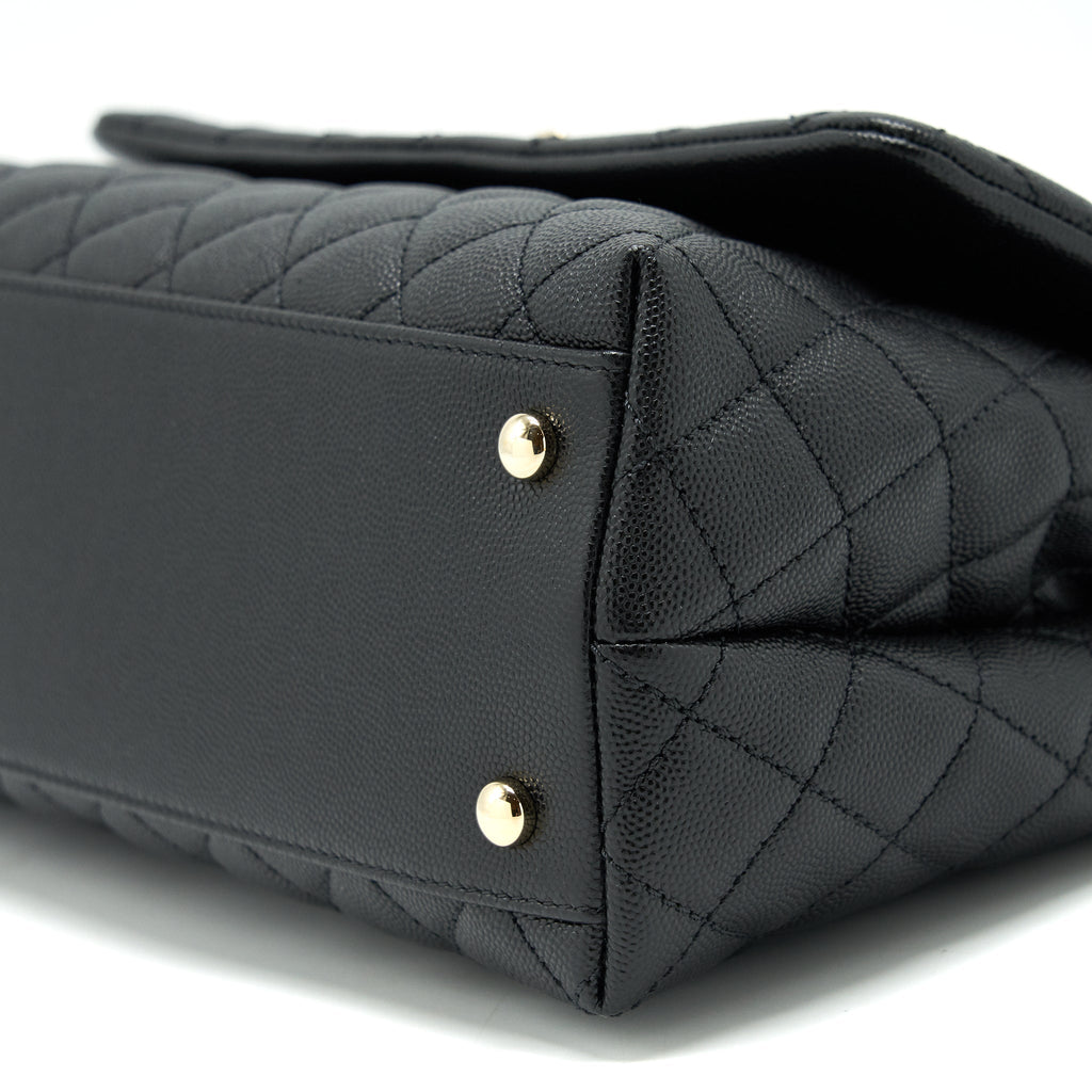 Chanel Medium Coco Handle Caviar Black L