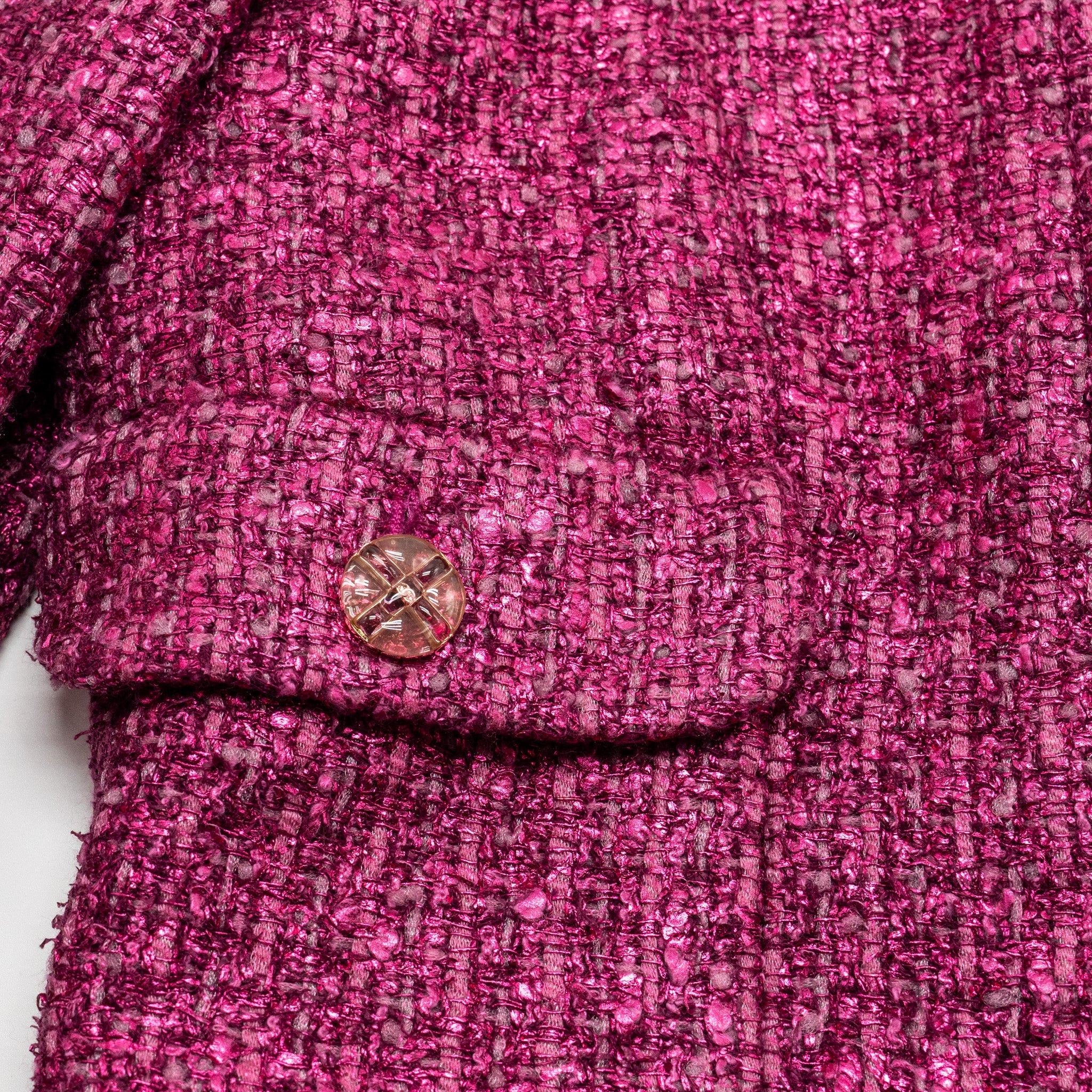 Chanel 23s Size 34 Runway Tweed Jacket Pink/Dark Pink