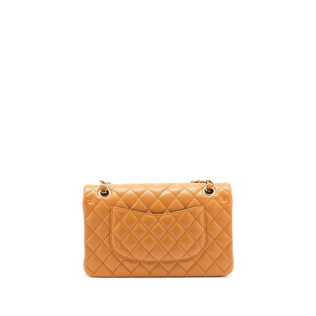 Chanel Medium Classic Double Flap Bag Caviar Caramel L (Microchip)