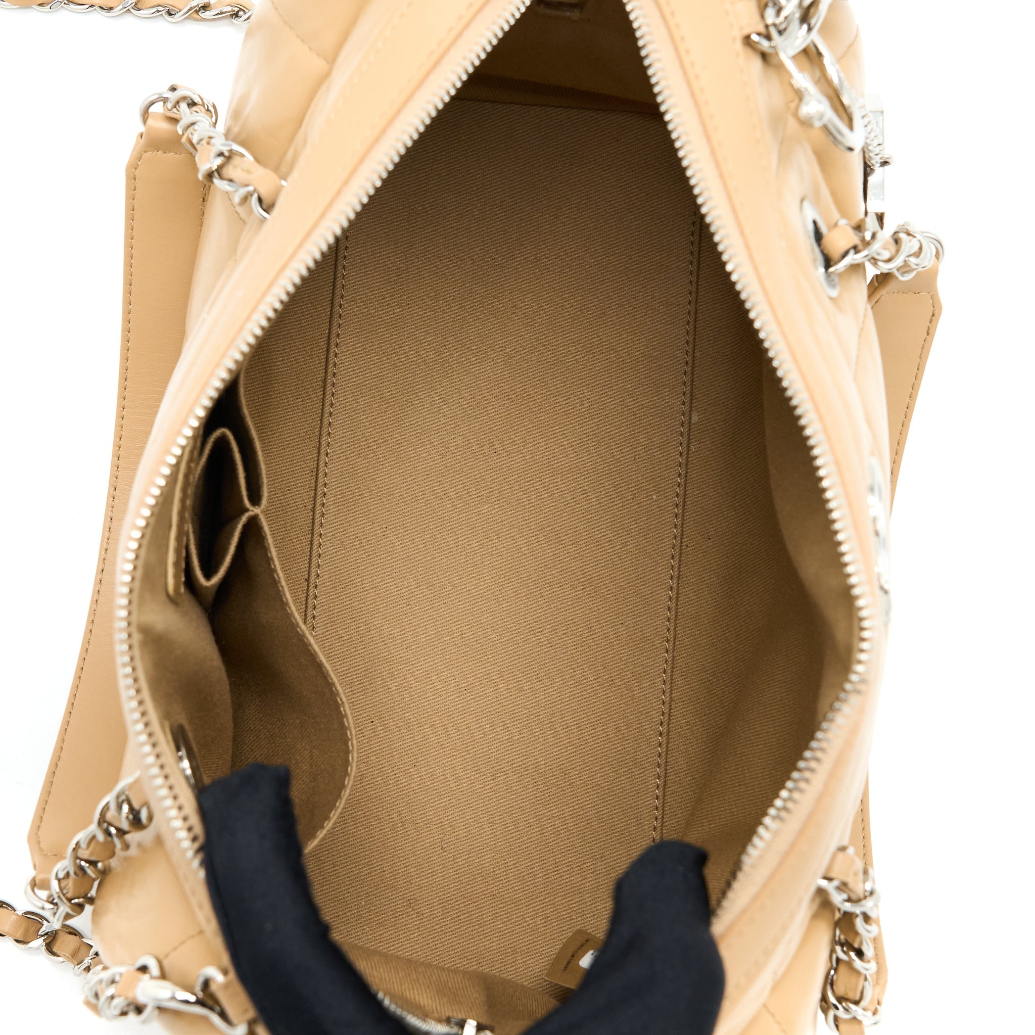 Chanel Bowling Bag Aged Calfskin Beige