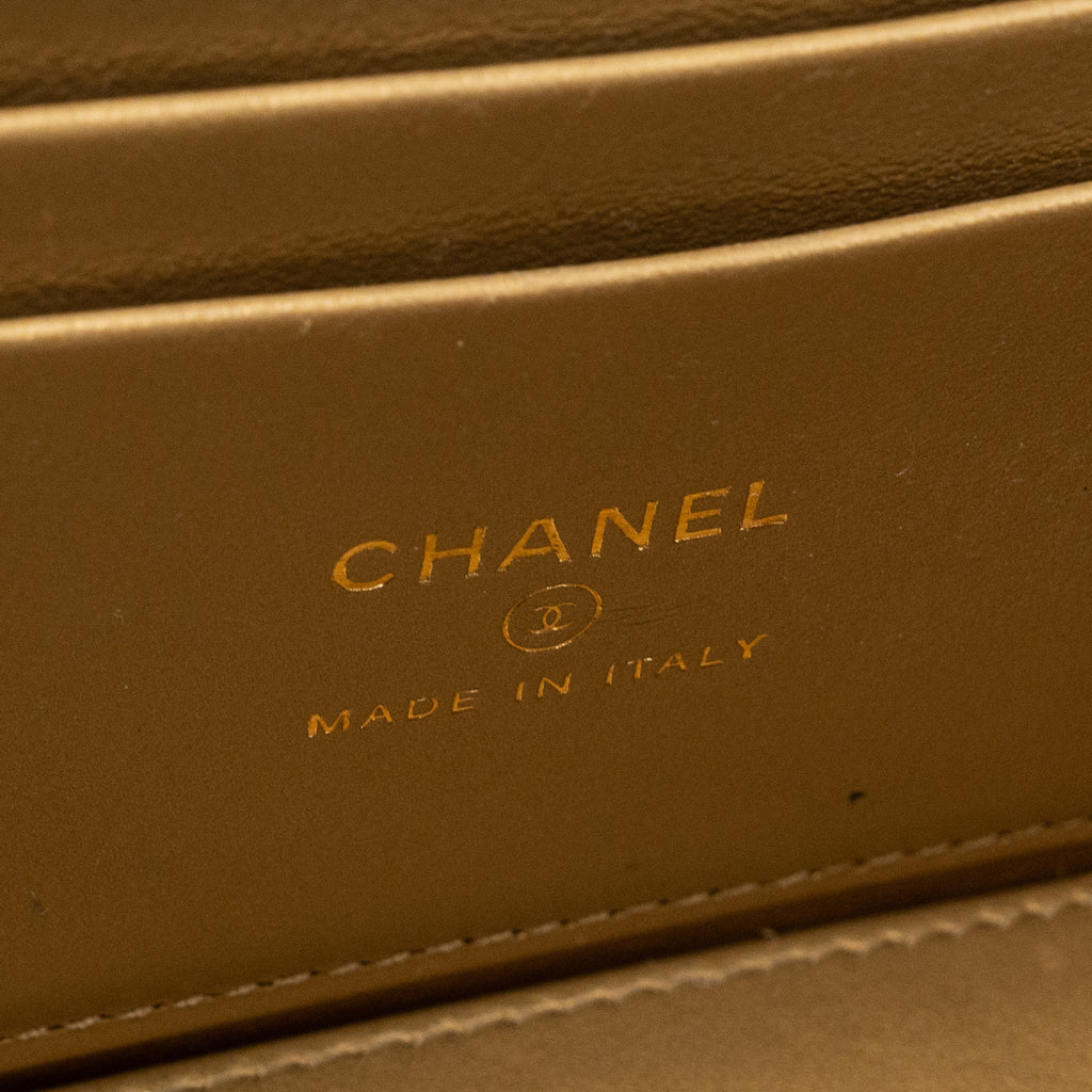 Chanel Pearl Crush Long Vanity Case Lambskin Black