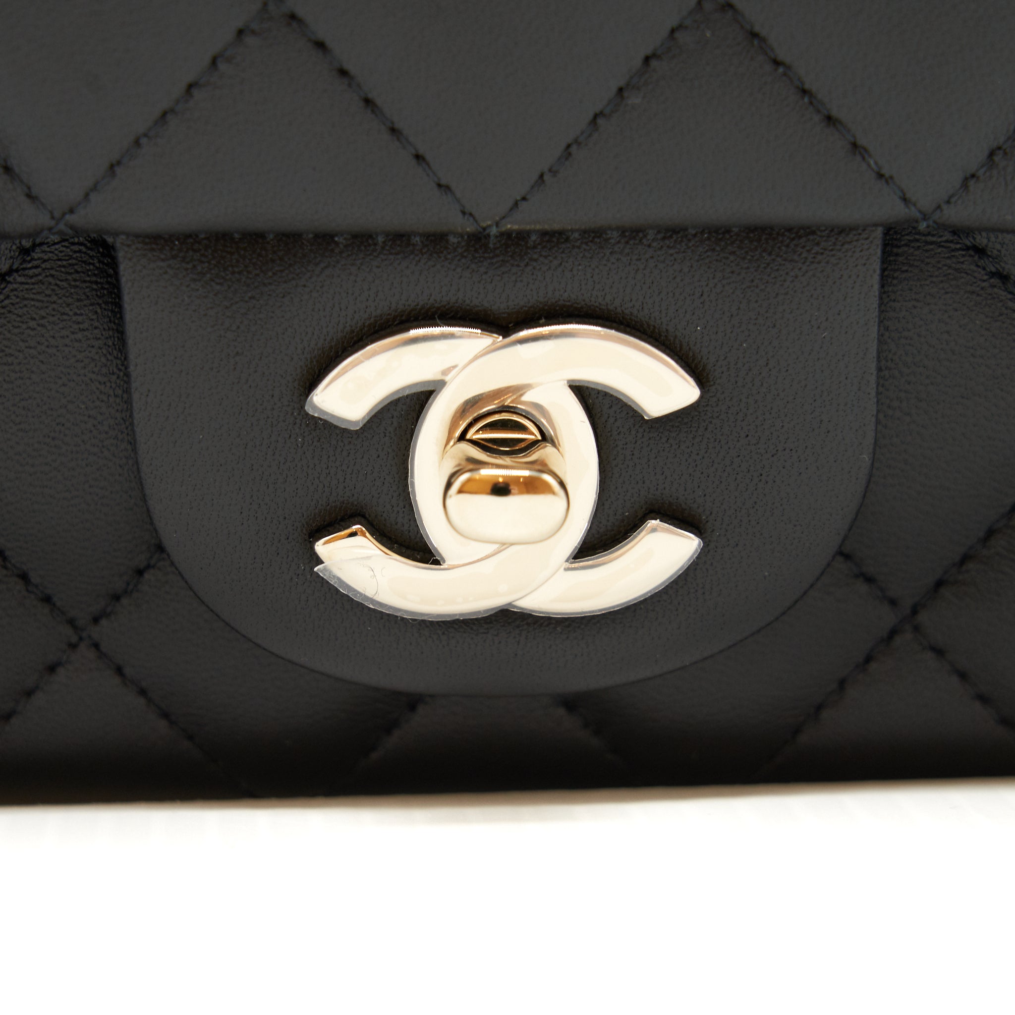 Chanel Mini rectangular flap Bag Lambskin Black L