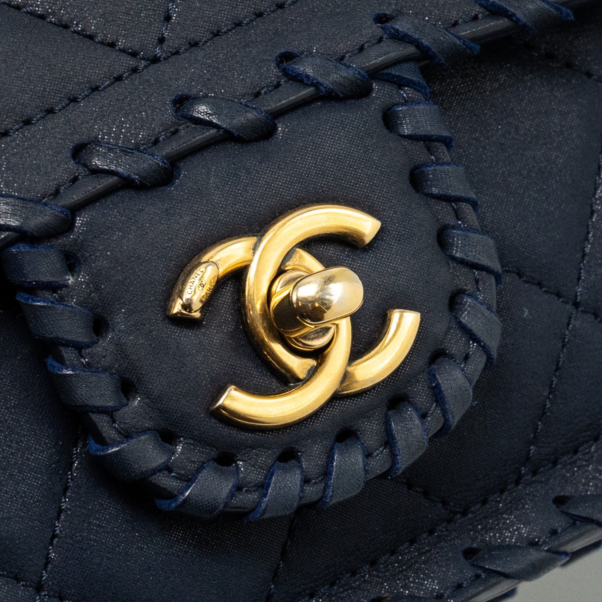 Chanel Seasonal Flap Bag Calfskin Navy