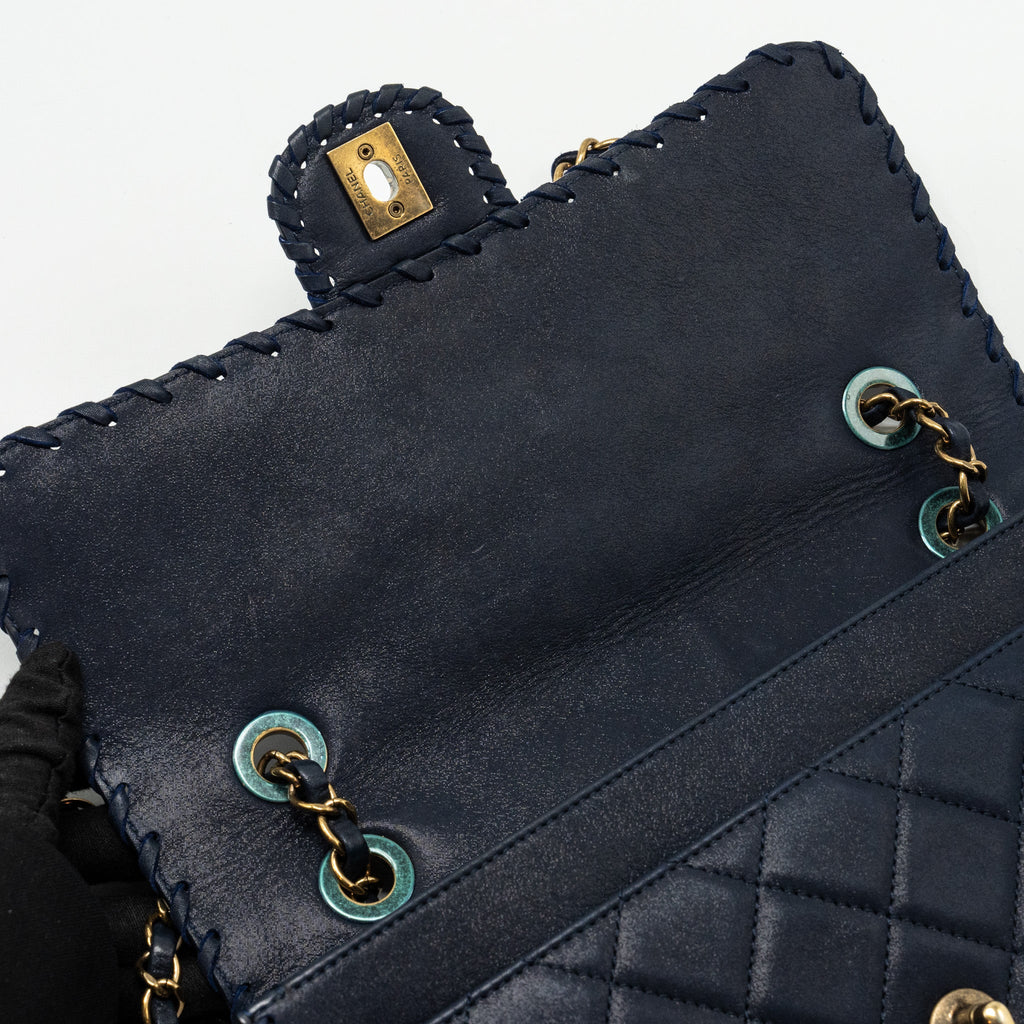Chanel Seasonal Flap Bag Calfskin Navy
