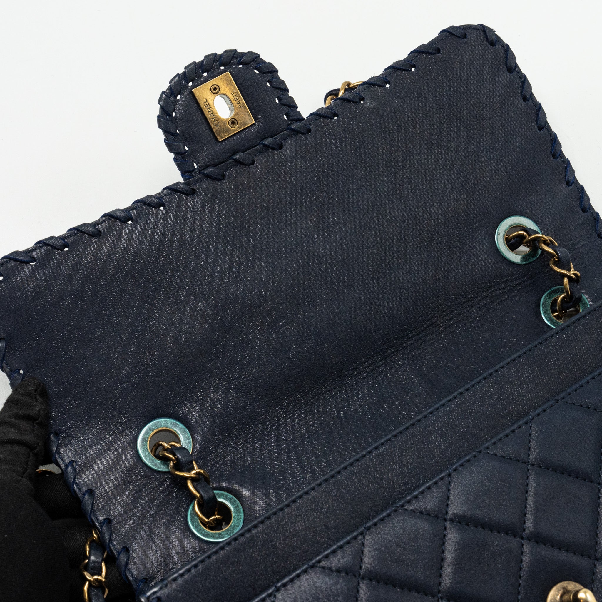 Chanel Seasonal Flap Bag Calfskin Navy
