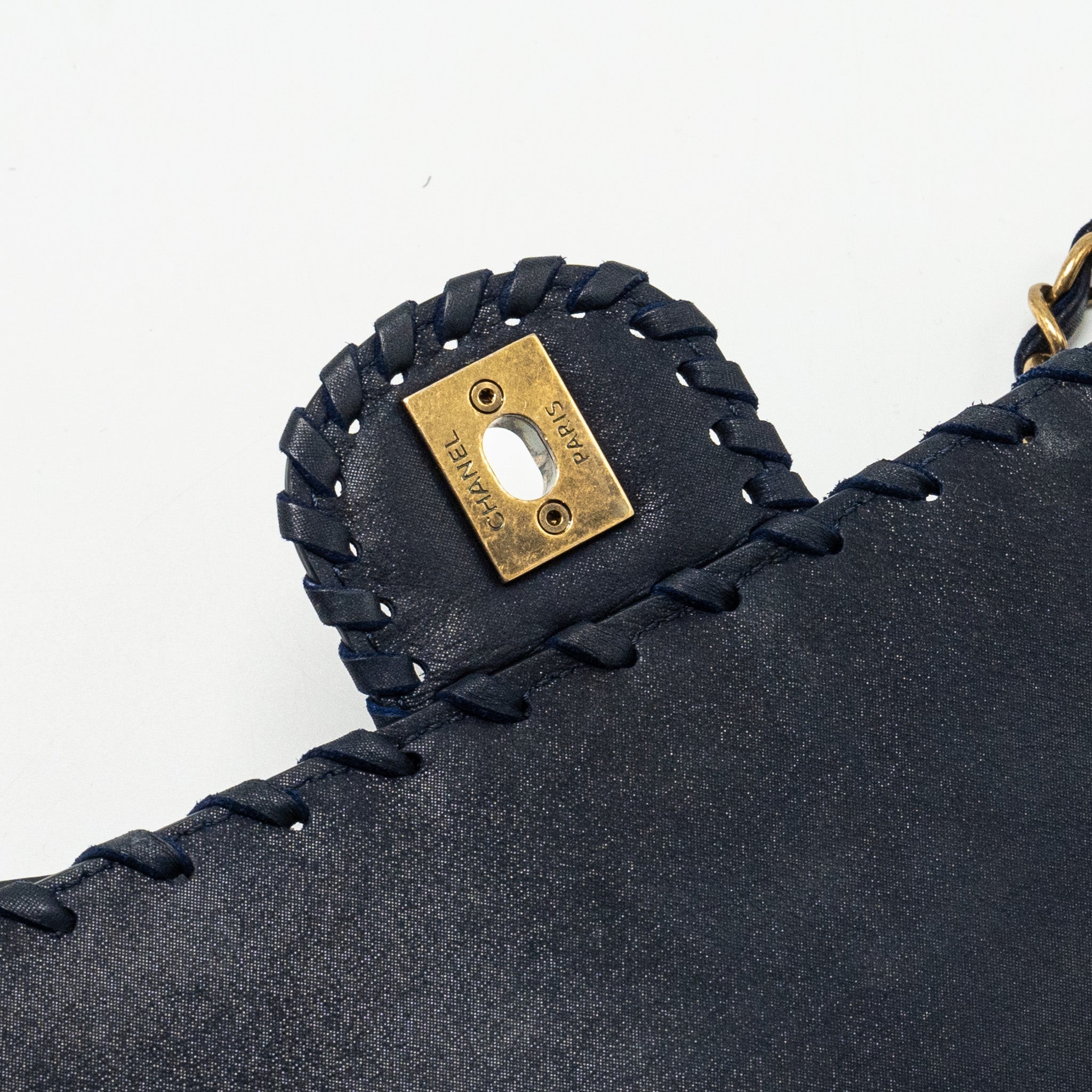 Chanel Seasonal Flap Bag Calfskin Navy