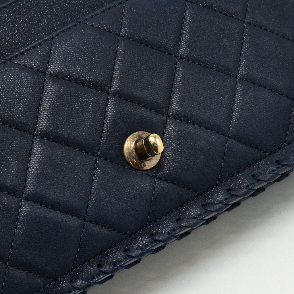Chanel Seasonal Flap Bag Calfskin Navy