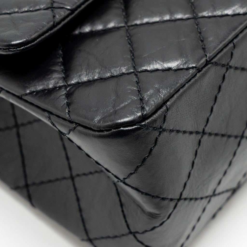 Chanel Small 2.55 Reissue Double Flap Bag Age Calfskin Black