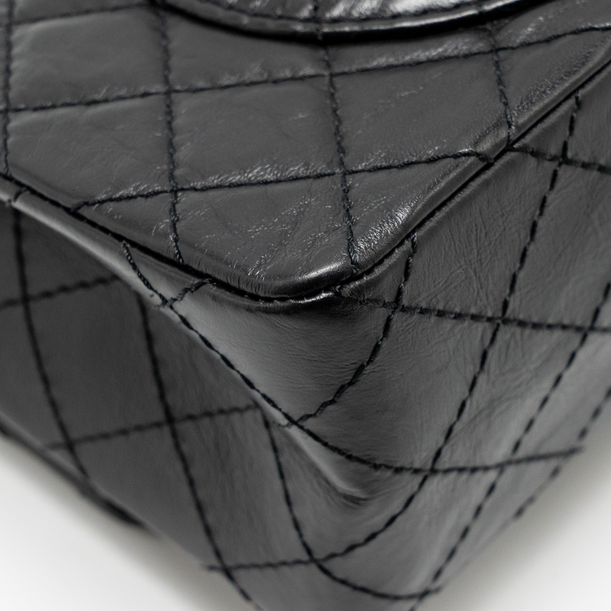 Chanel Small 2.55 Reissue Double Flap Bag Age Calfskin Black