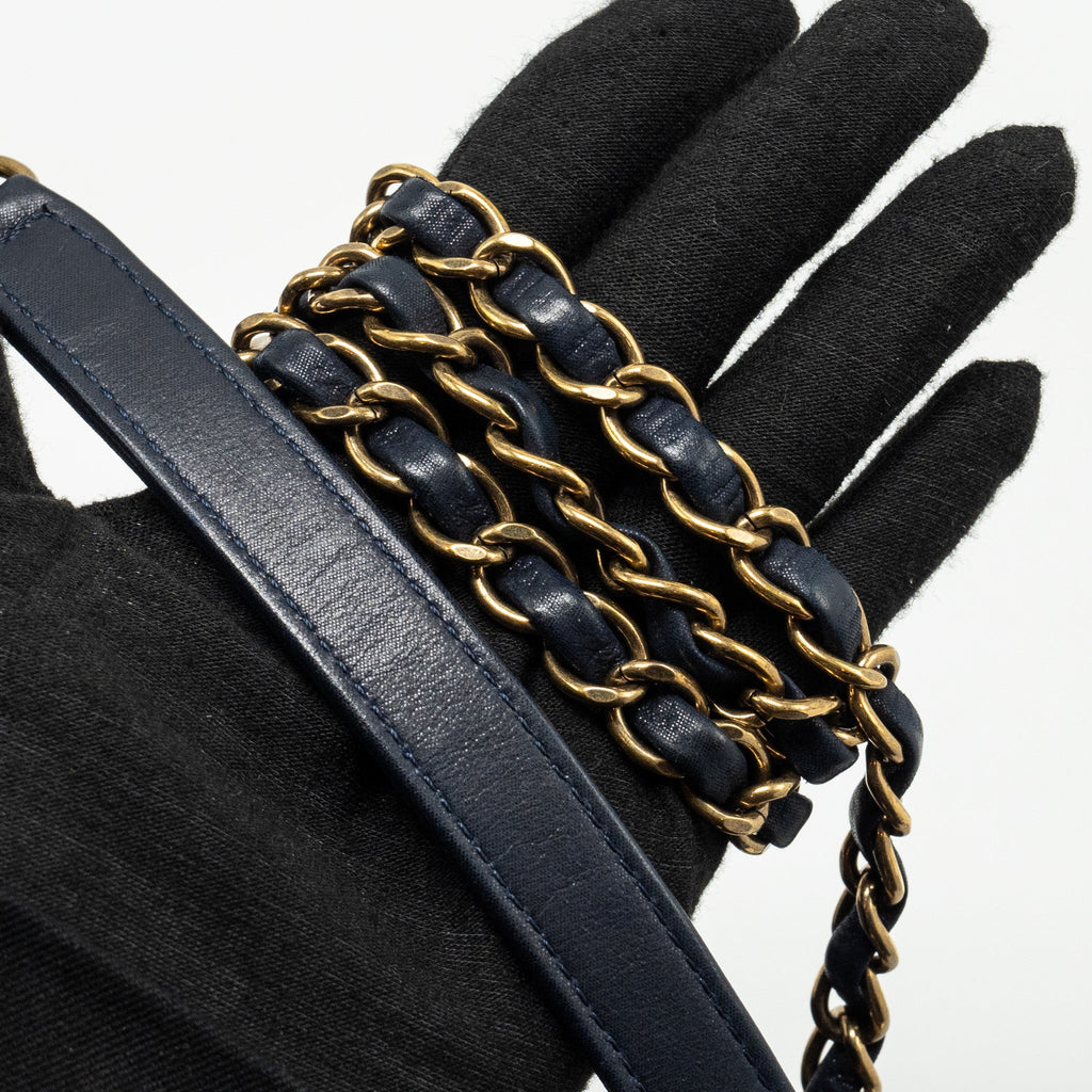 Chanel Seasonal Flap Bag Calfskin Navy