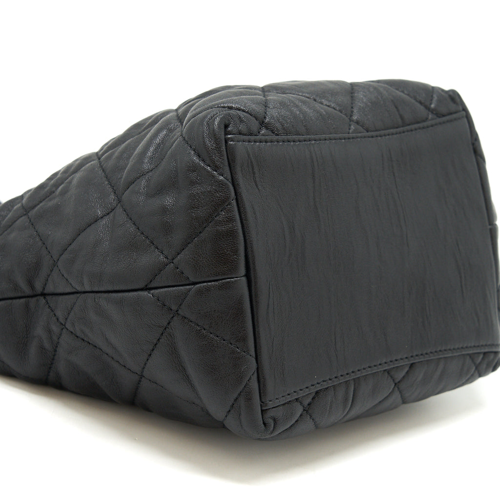 Chanel Hobo Crossbody Bag Lambskin Black