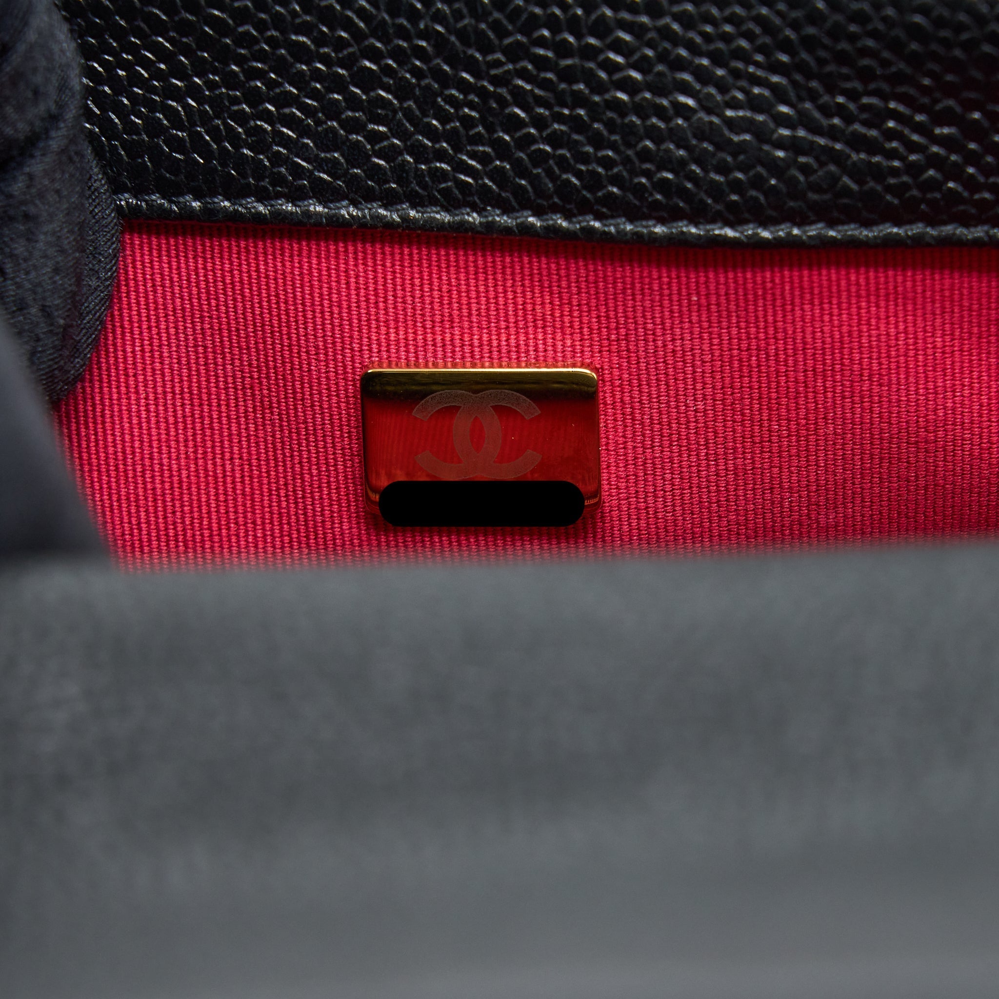 Chanel Quilted Flap Bag with Double Chain Caviar Black Brushed  (Microchip)