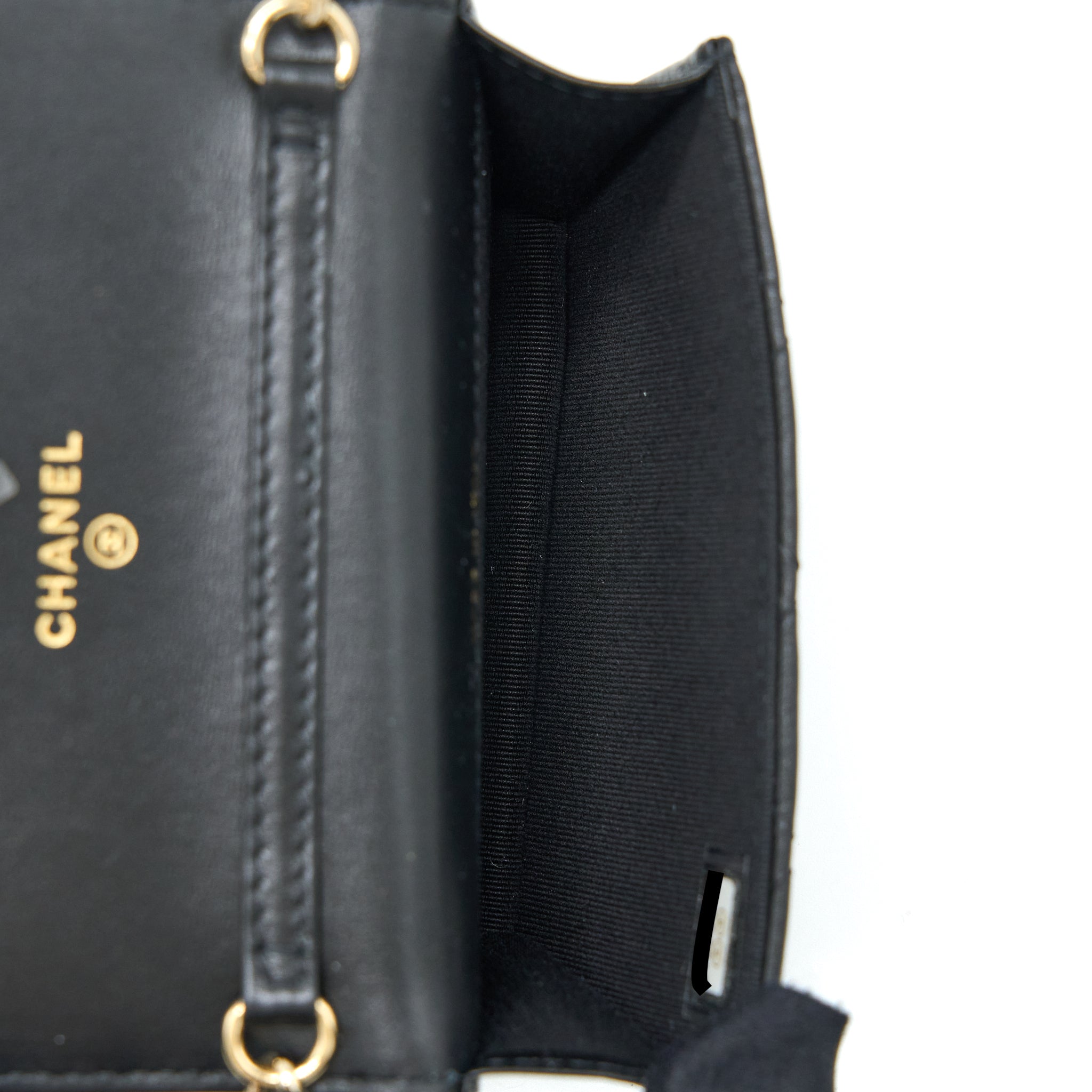 Chanel Mini Bag with Giant Pearl Chain Lambskin Black L