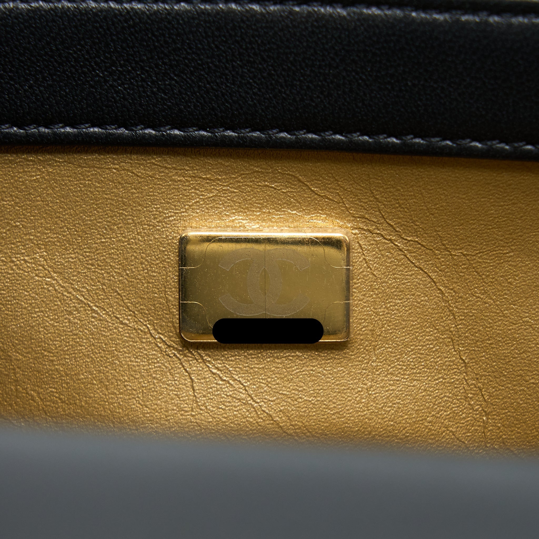 Chanel Pearl Crush Mini Square Flap Bag Lambskin Black Brushed  (Microchip)