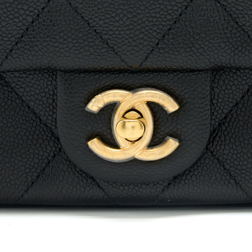 Chanel 23P Coco Love Flap Bag Caviar Black  (Microchip)