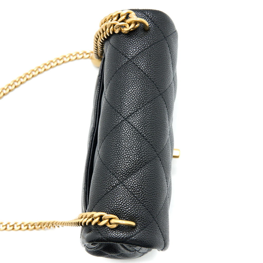 Chanel 23P Coco Love Flap Bag Caviar Black  (Microchip)