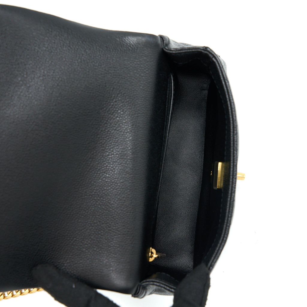 Chanel 23P Coco Love Flap Bag Caviar Black  (Microchip)