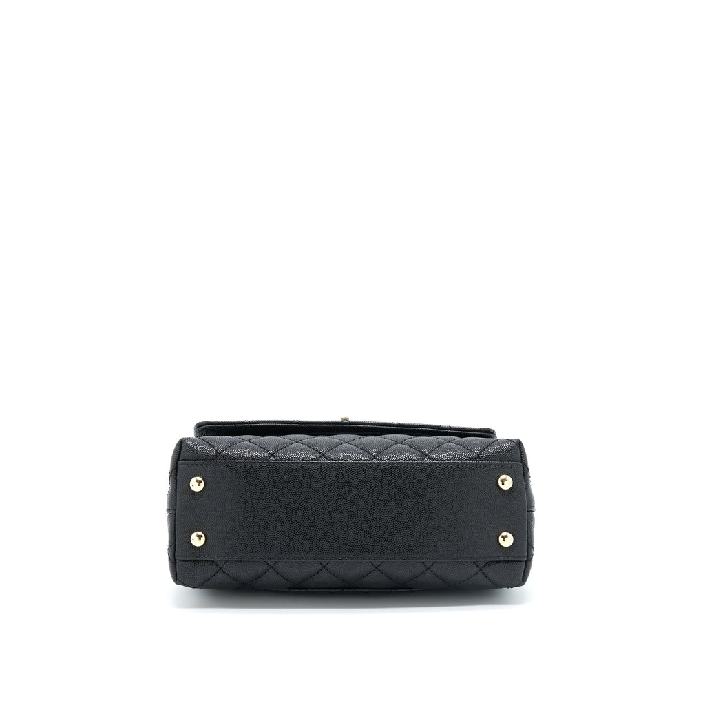 Chanel Small Coco Handle Caviar Black L