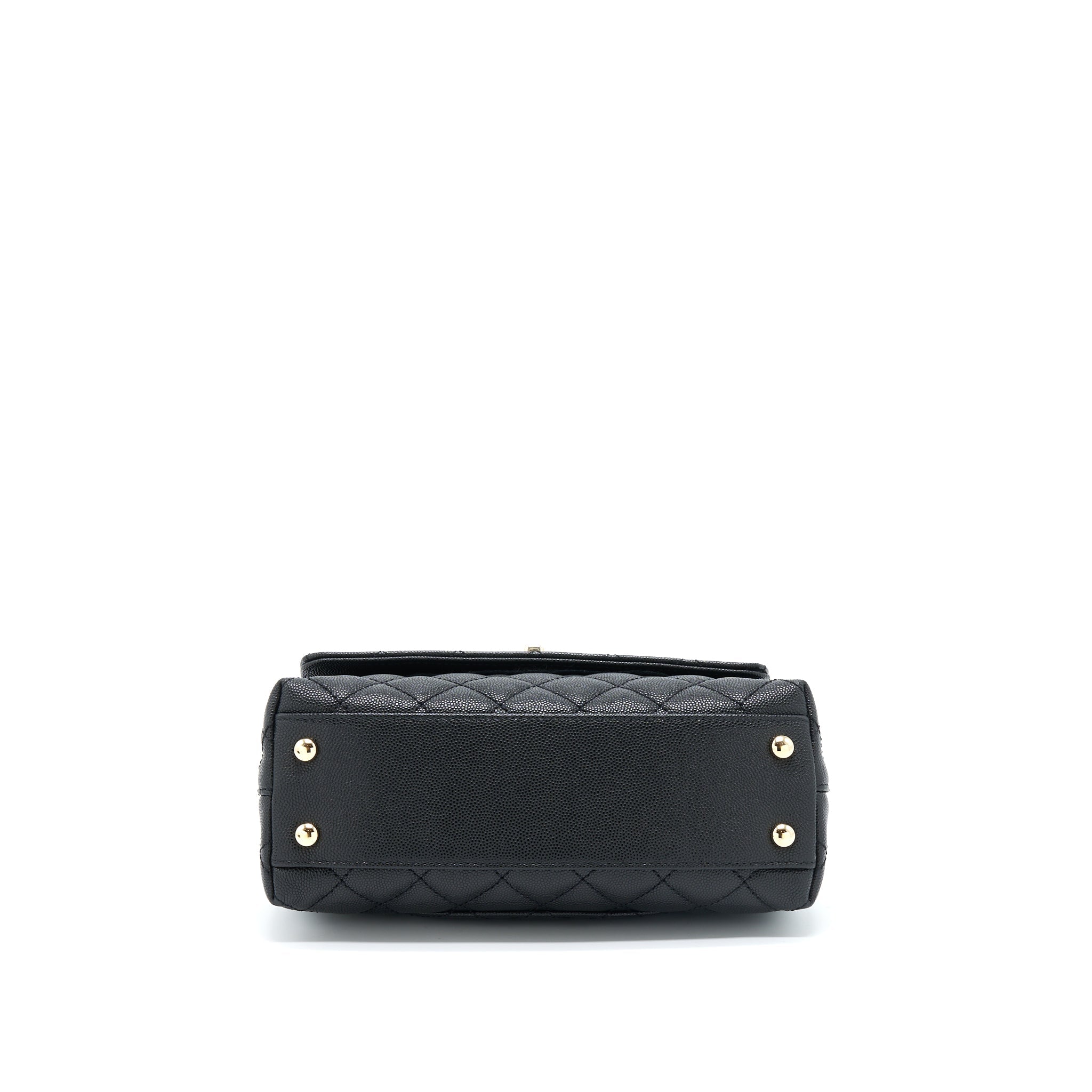 Chanel Small Coco Handle Caviar Black L