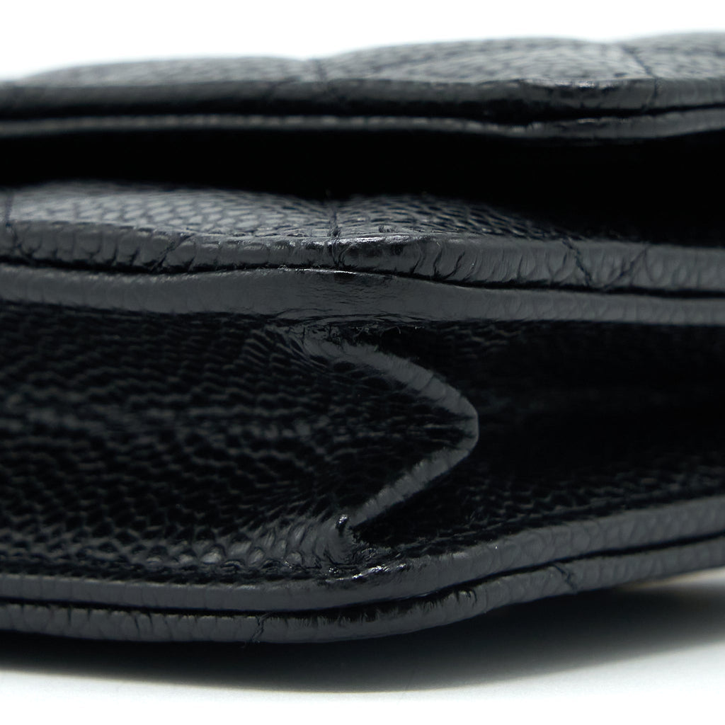 Chanel Classic Wallet On Chain Caviar Black ( Microchip)