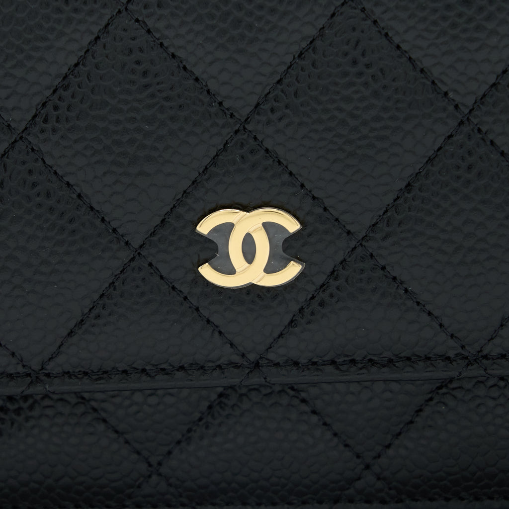 Chanel Classic Wallet On Chain Caviar Black ( Microchip)