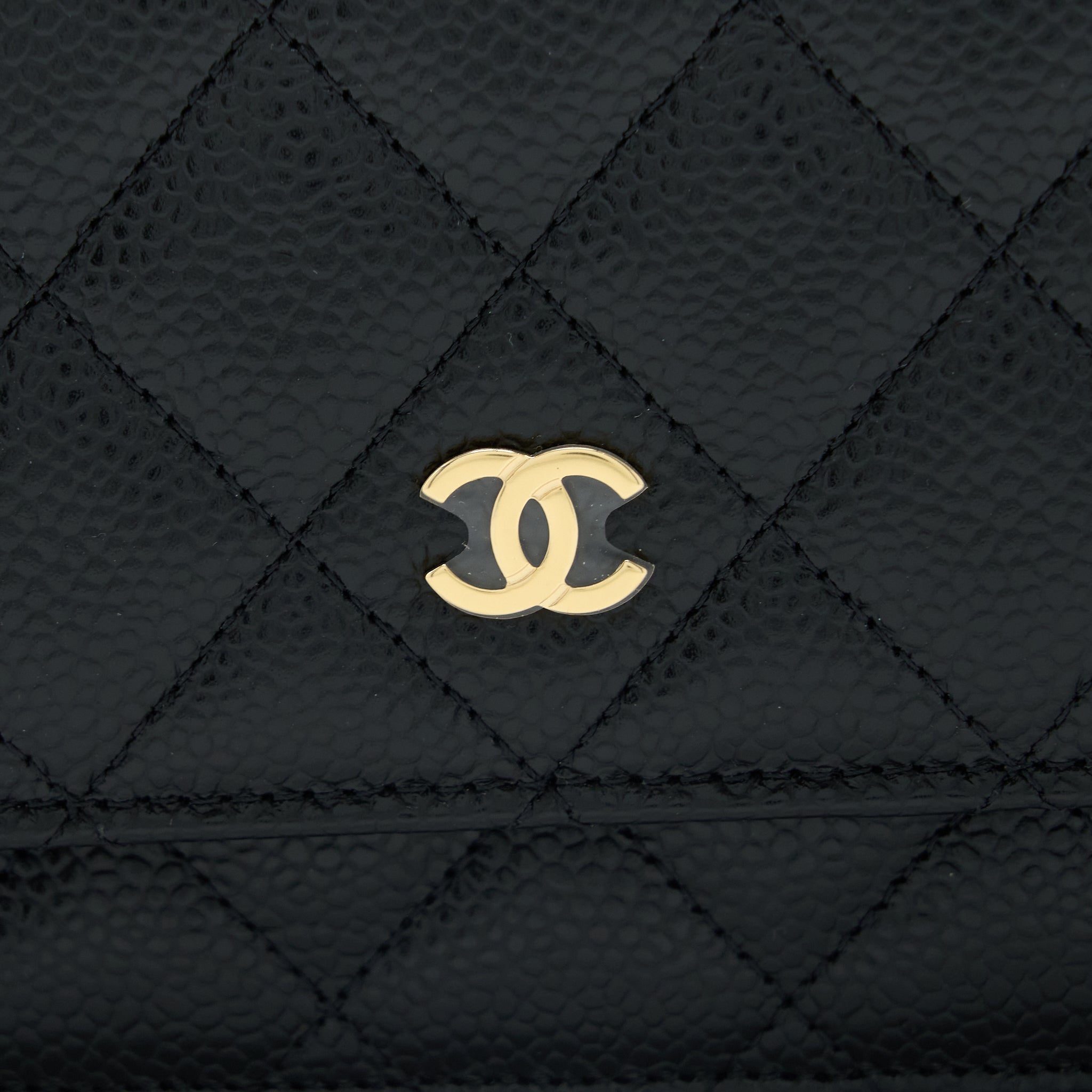 Chanel Classic Wallet On Chain Caviar Black ( Microchip)