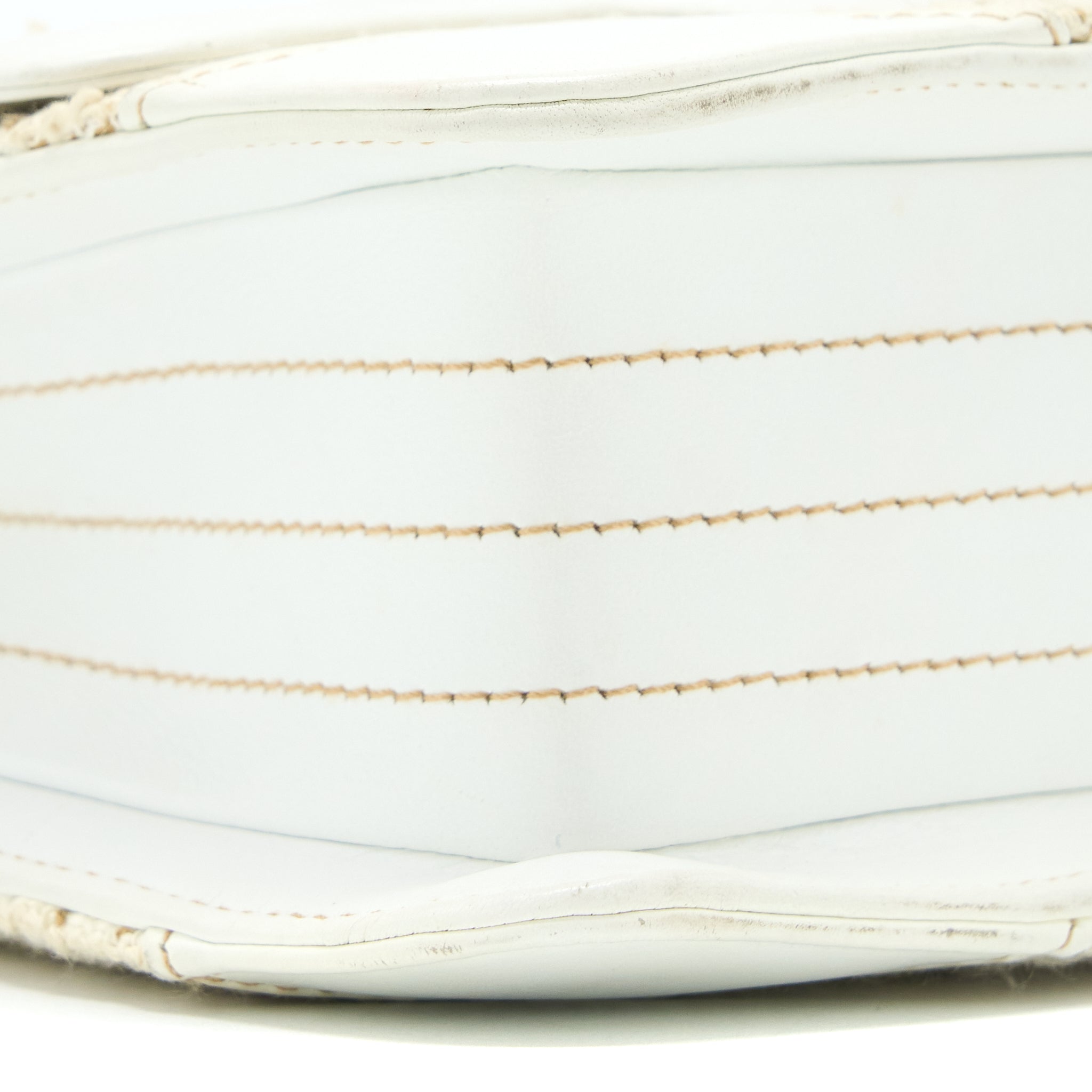 Chanel Vintage Flap Bag Tweed / Leather White