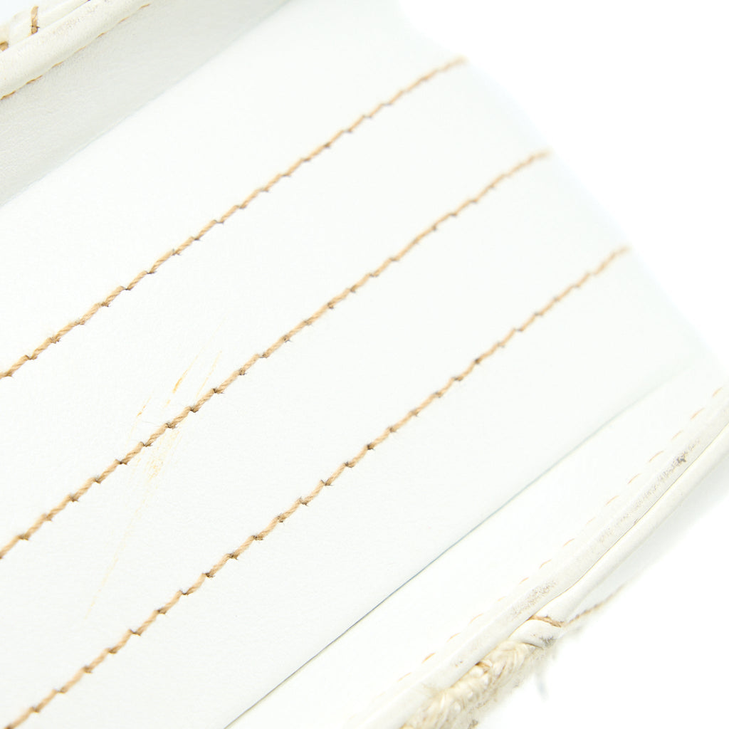 Chanel Vintage Flap Bag Tweed / Leather White