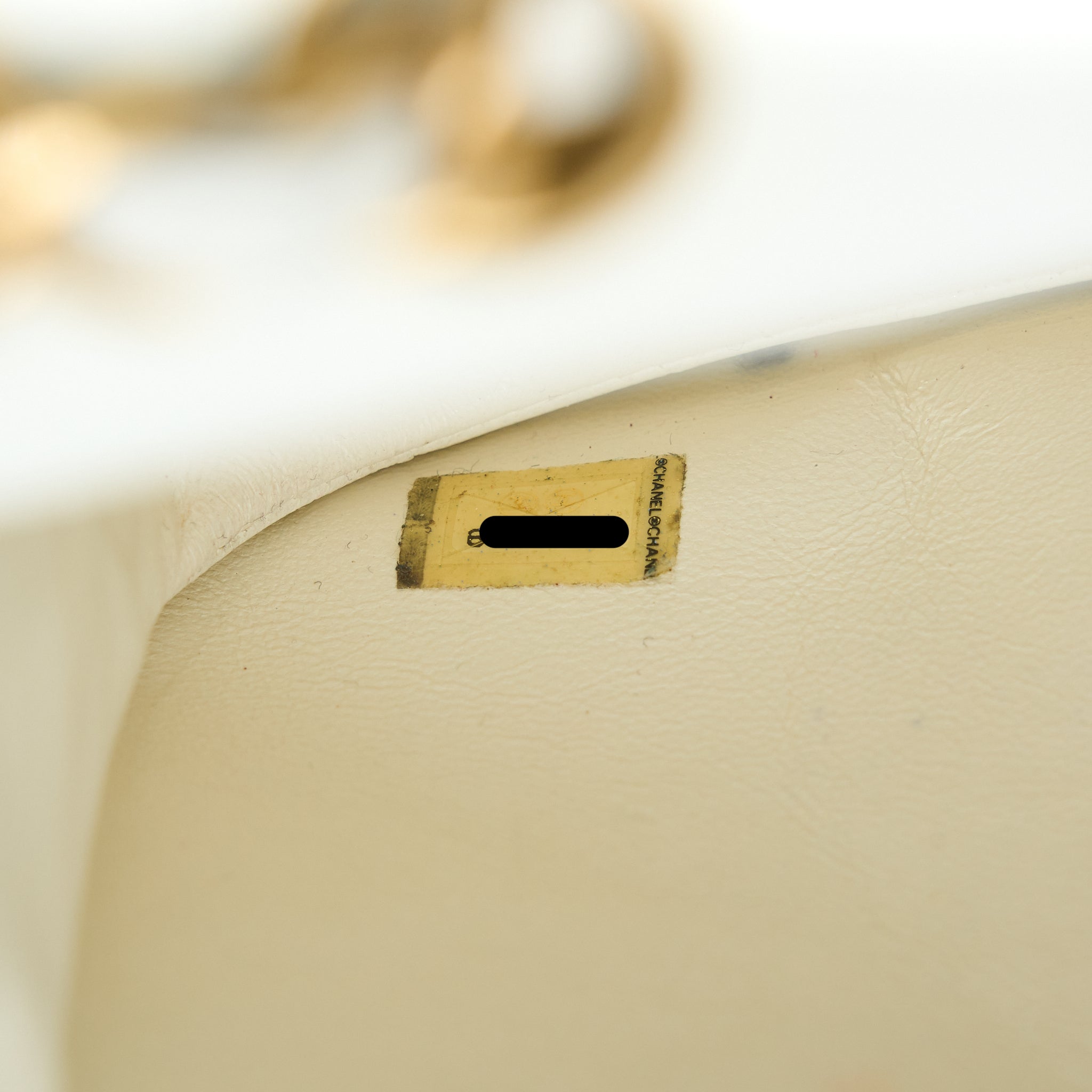 Chanel Vintage Flap Bag Tweed / Leather White
