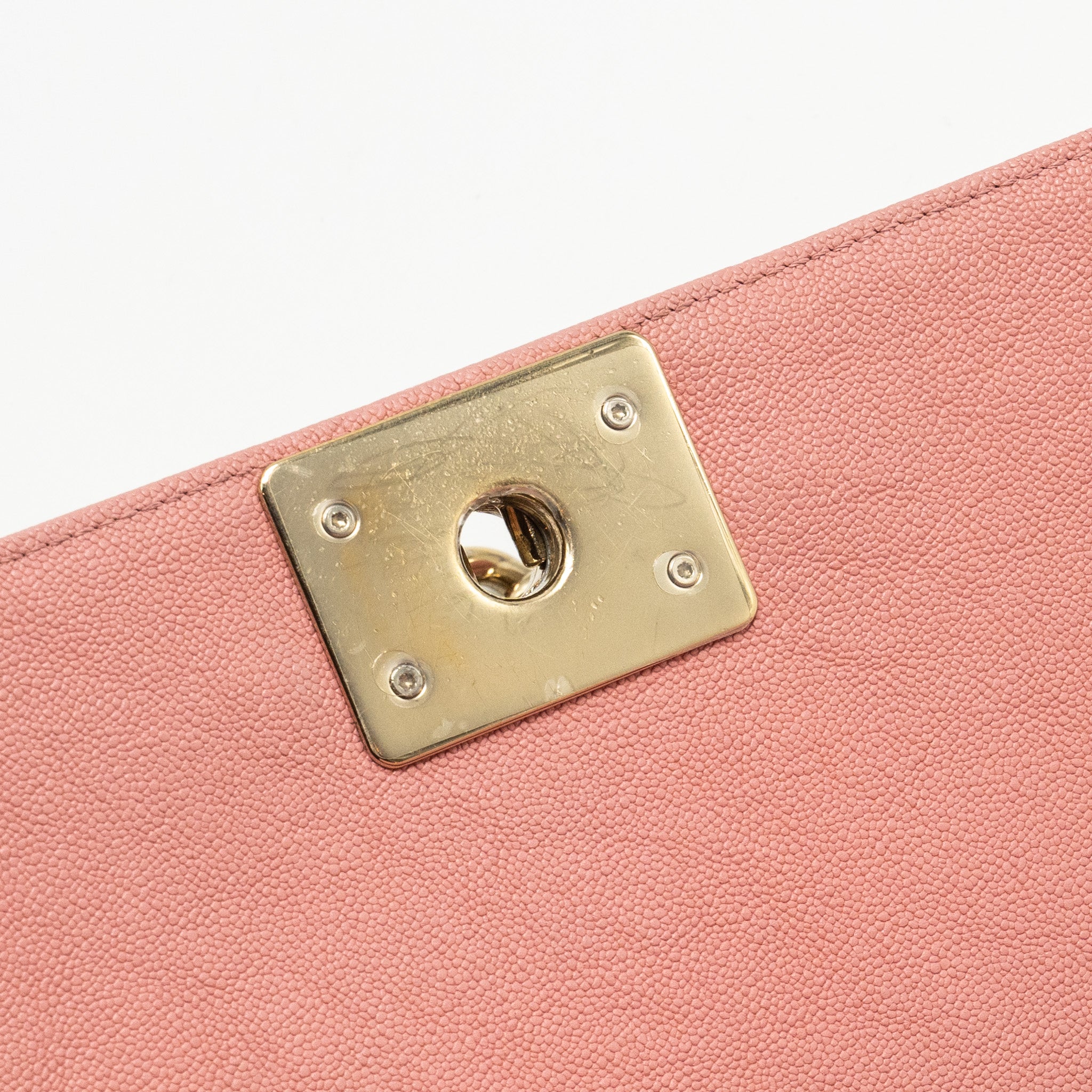 Chanel Medium Boy Bag Caviar Pink L