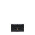 Chanel Classic Long Wallet Lambskin Black