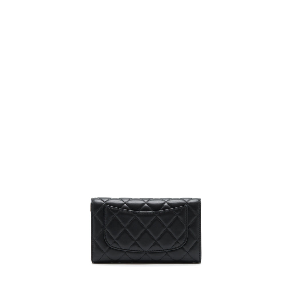 Chanel Classic Long Wallet Lambskin Black