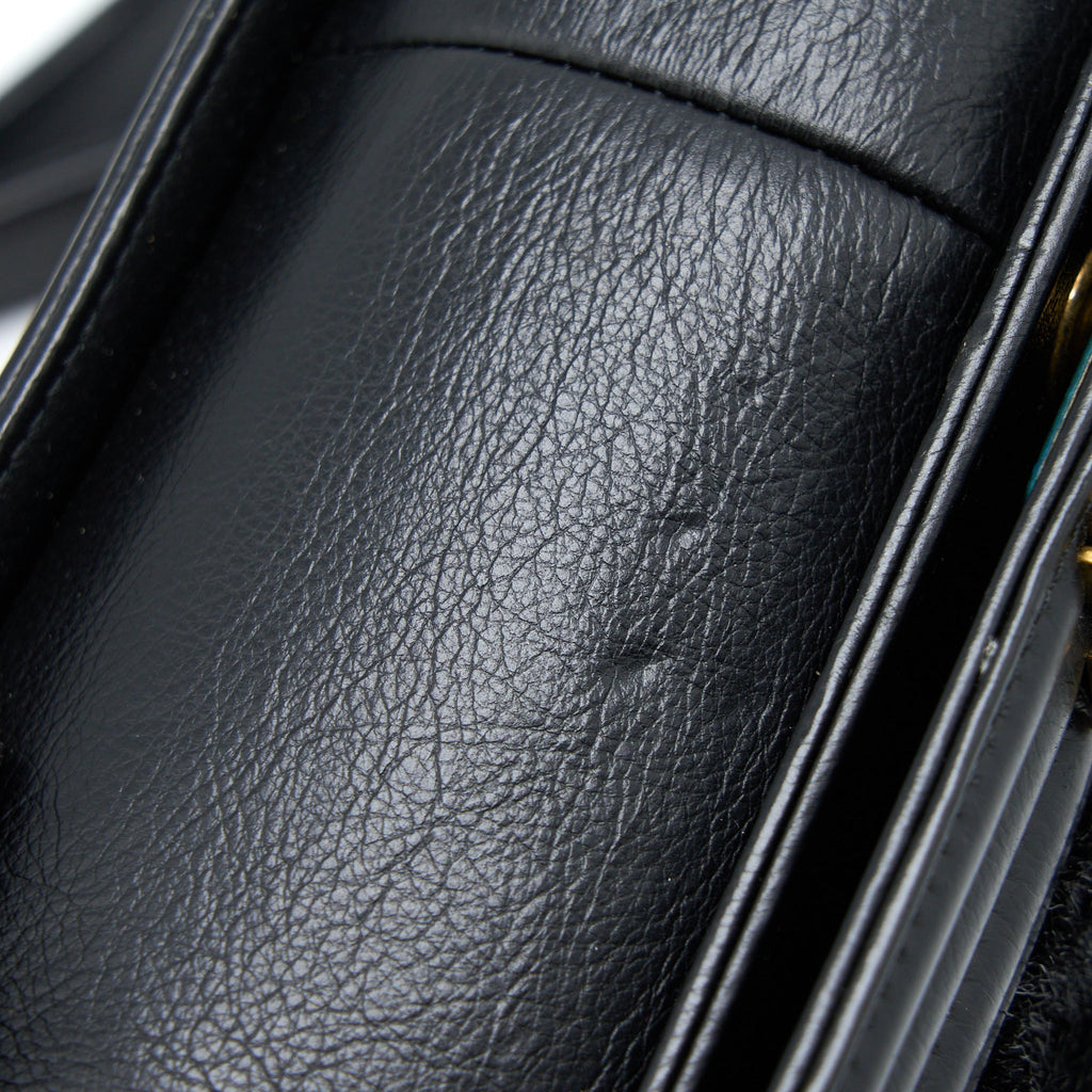 Chanel Medium Boy Bag Goathair/Calfskin Black