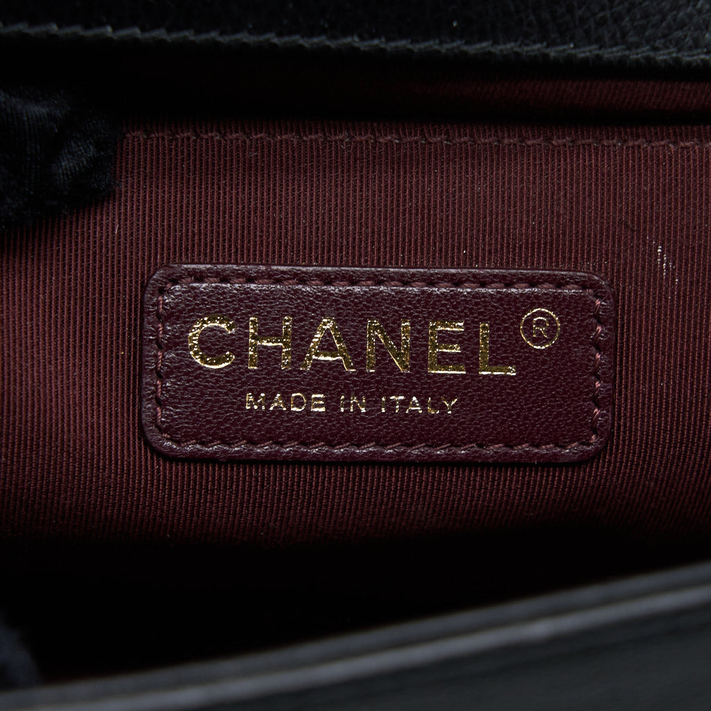 Chanel Medium Boy Bag Goathair/Calfskin Black