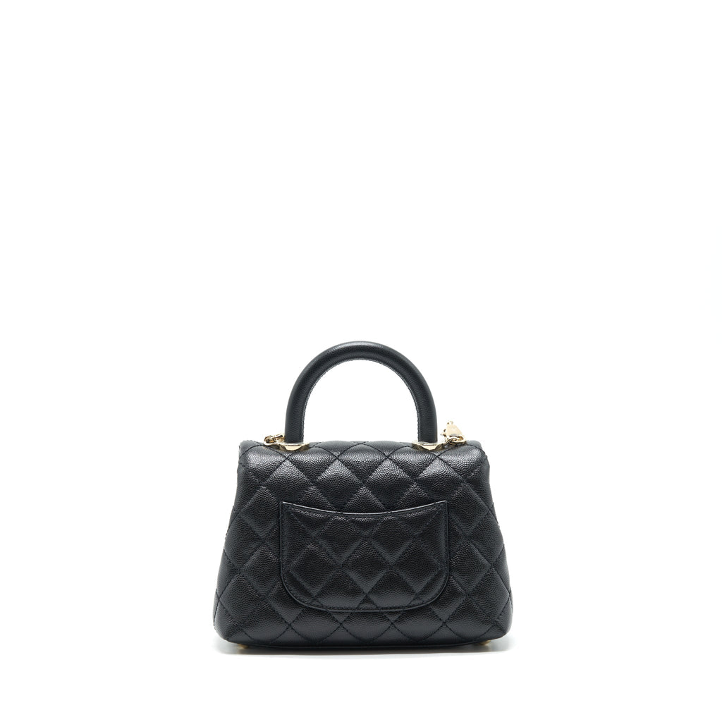 Chanel Mini Coco Handle 20cm Caviar Black L