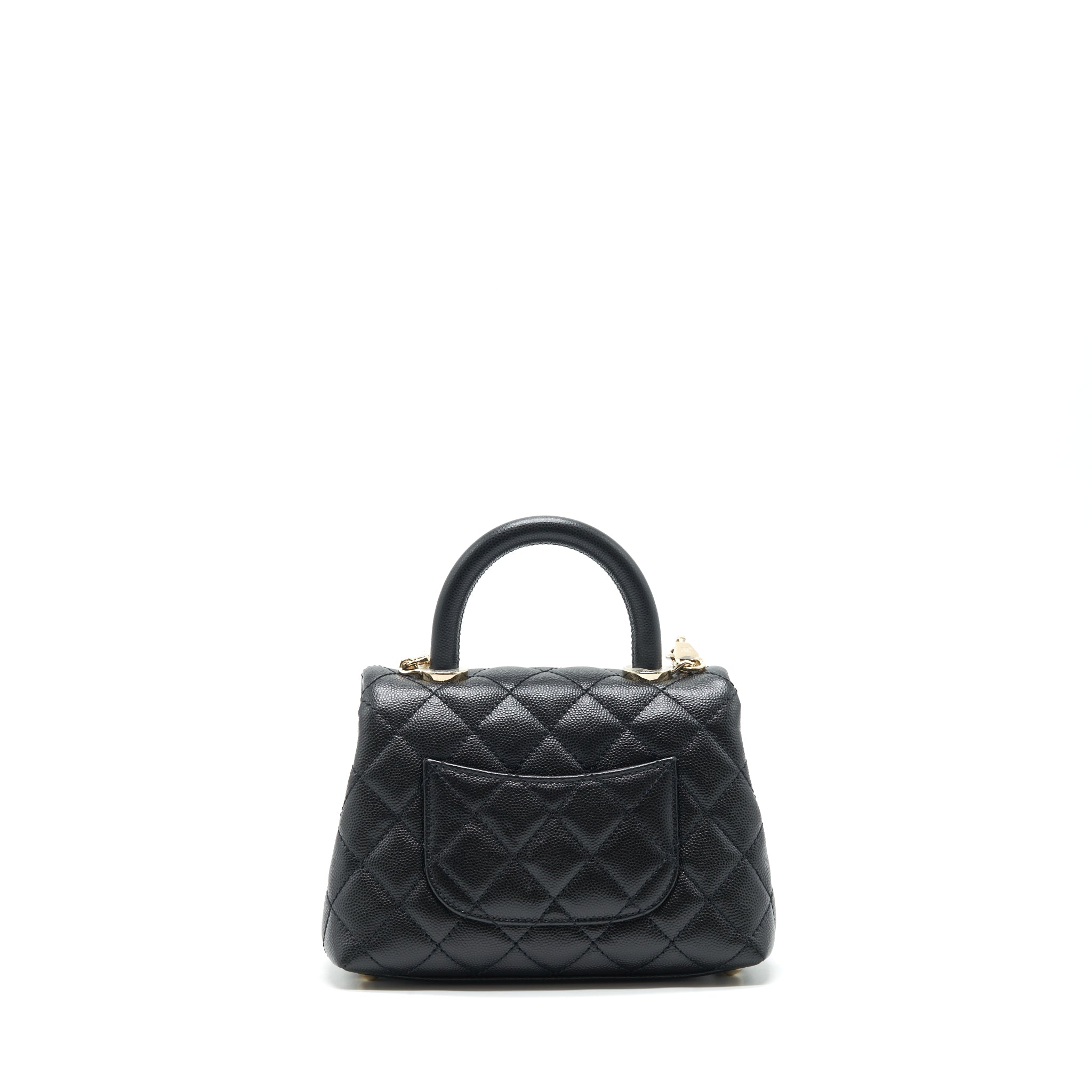 Chanel Mini Coco Handle 20cm Caviar Black L