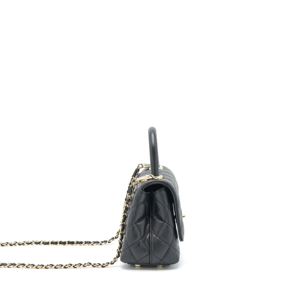 Chanel Mini Coco Handle 20cm Caviar Black L