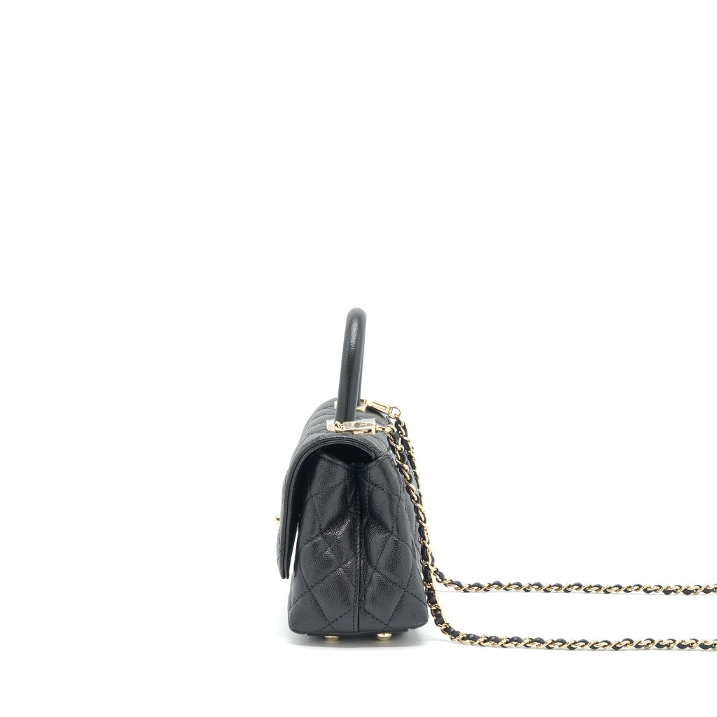 Chanel Mini Coco Handle 20cm Caviar Black L