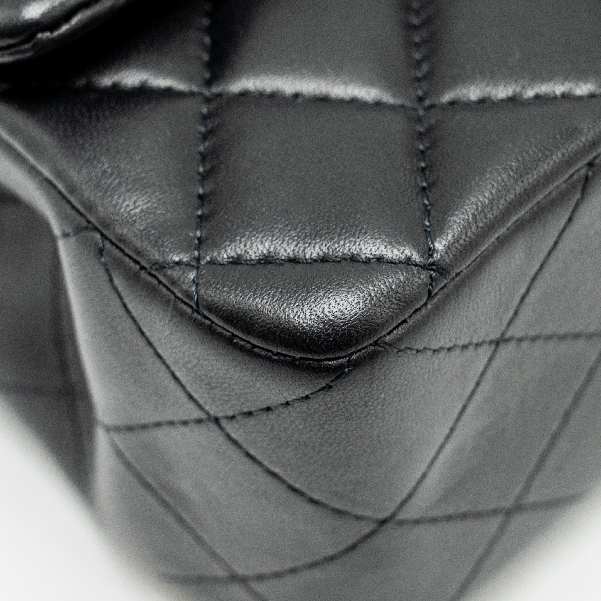 CHANEL Top Handle Mini Rectangular Flap Bag Lambskin Black L (microchip)