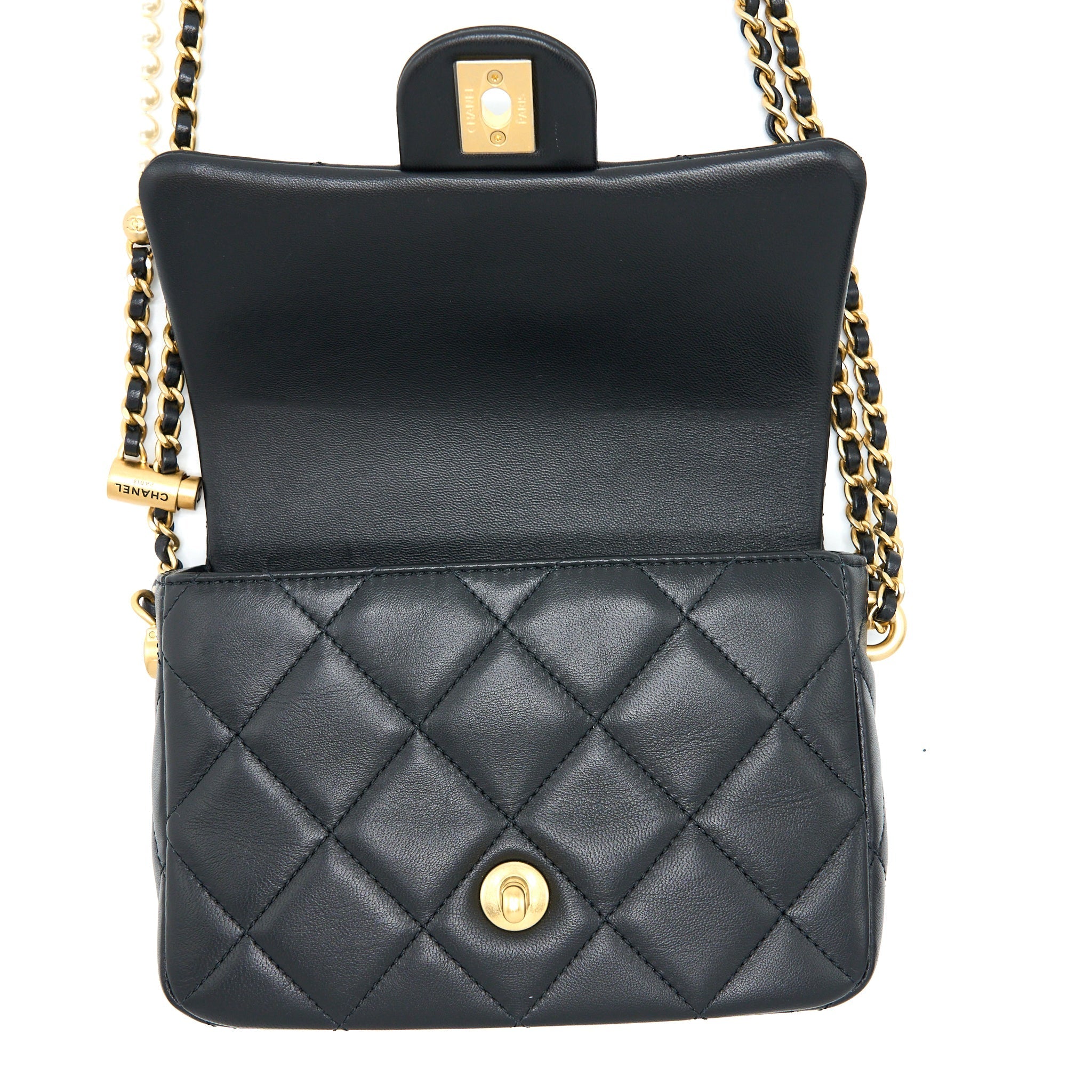 Chanel My Perfect Mini Flap Bag Black  (Microchip)