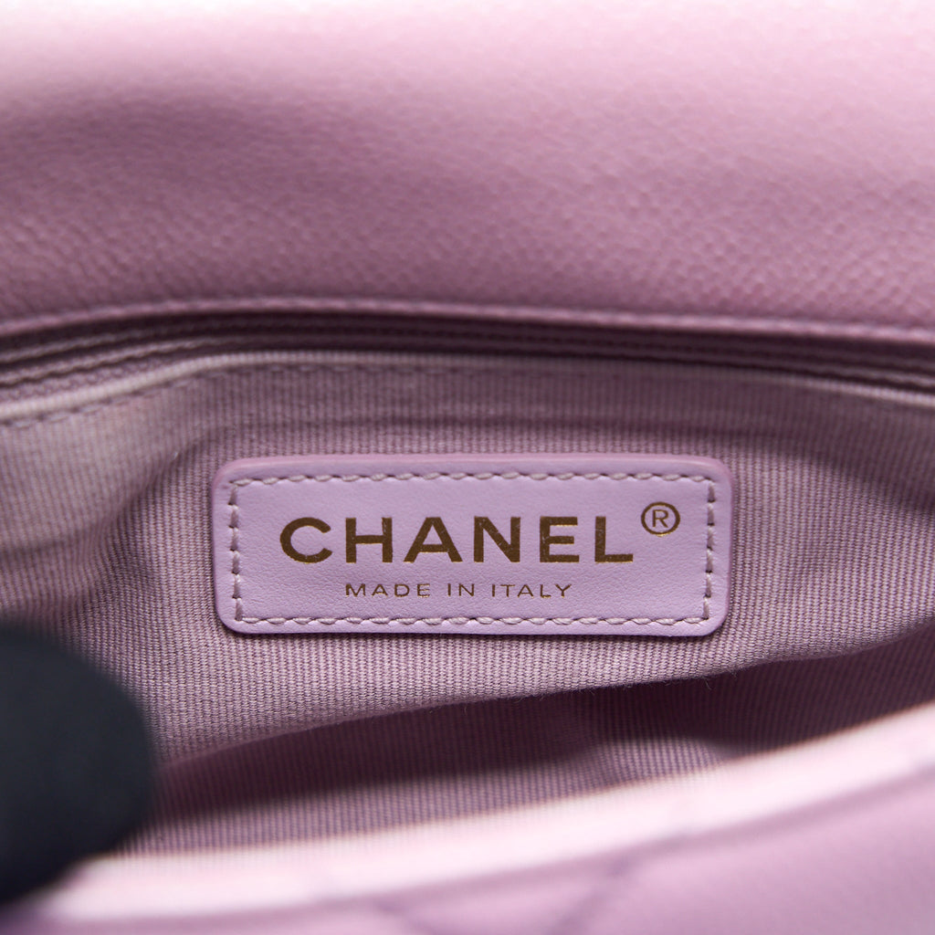 Chanel 21K My Perfect Mini Flap Bag Caviar Pink  (Microchip)