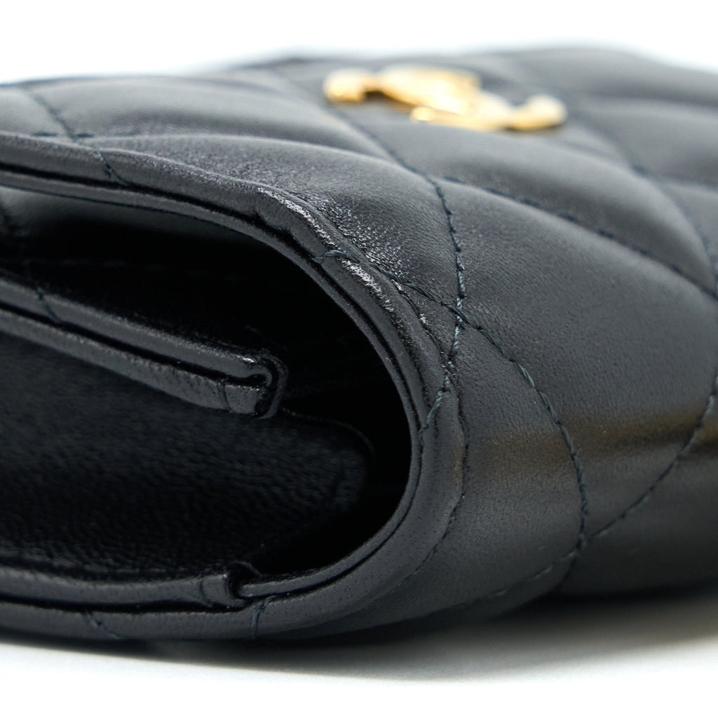 Chanel Jewel Hook Cardholder Lambskin Black
