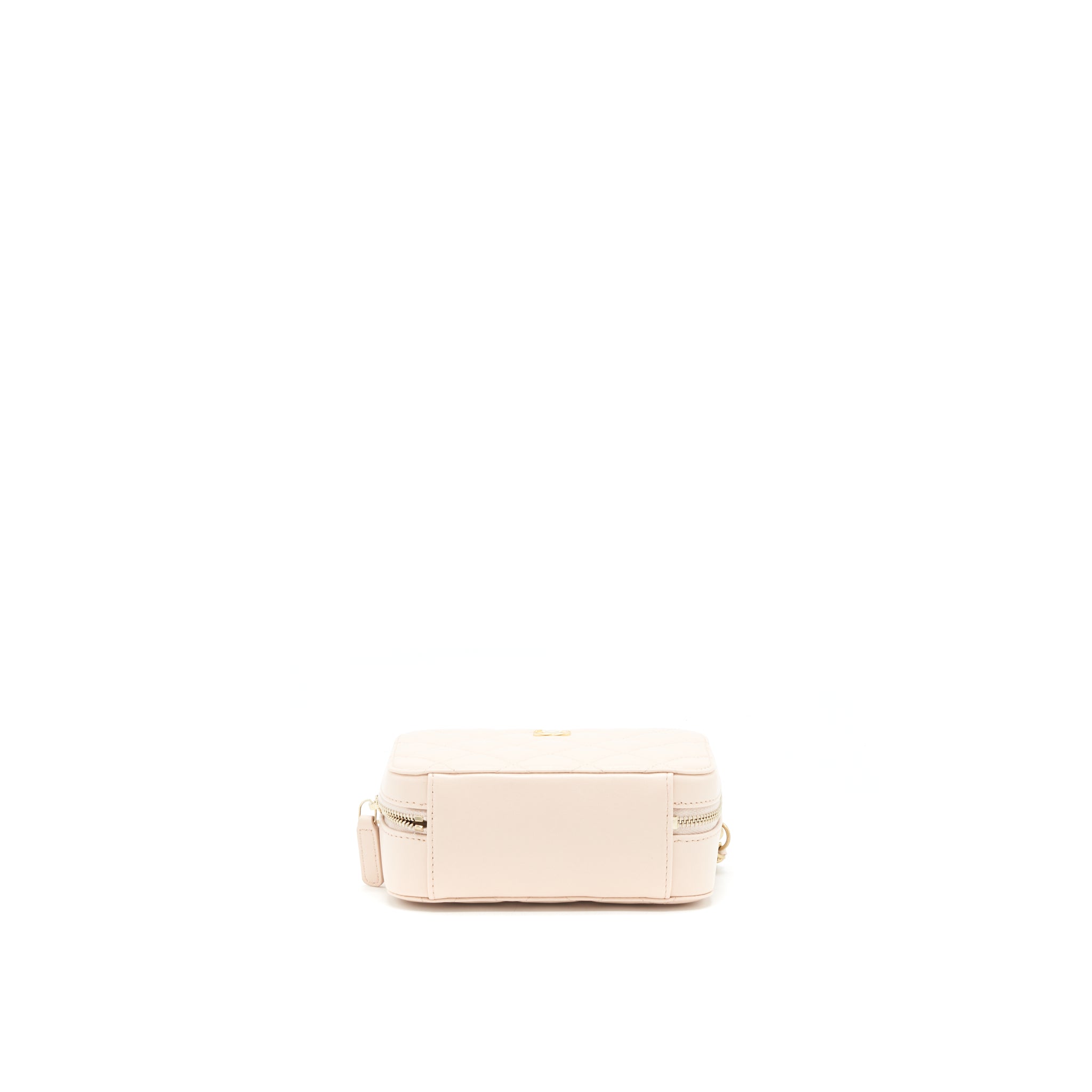 Chanel Pearl Crush Mini camera case with chain Lambskin light beige