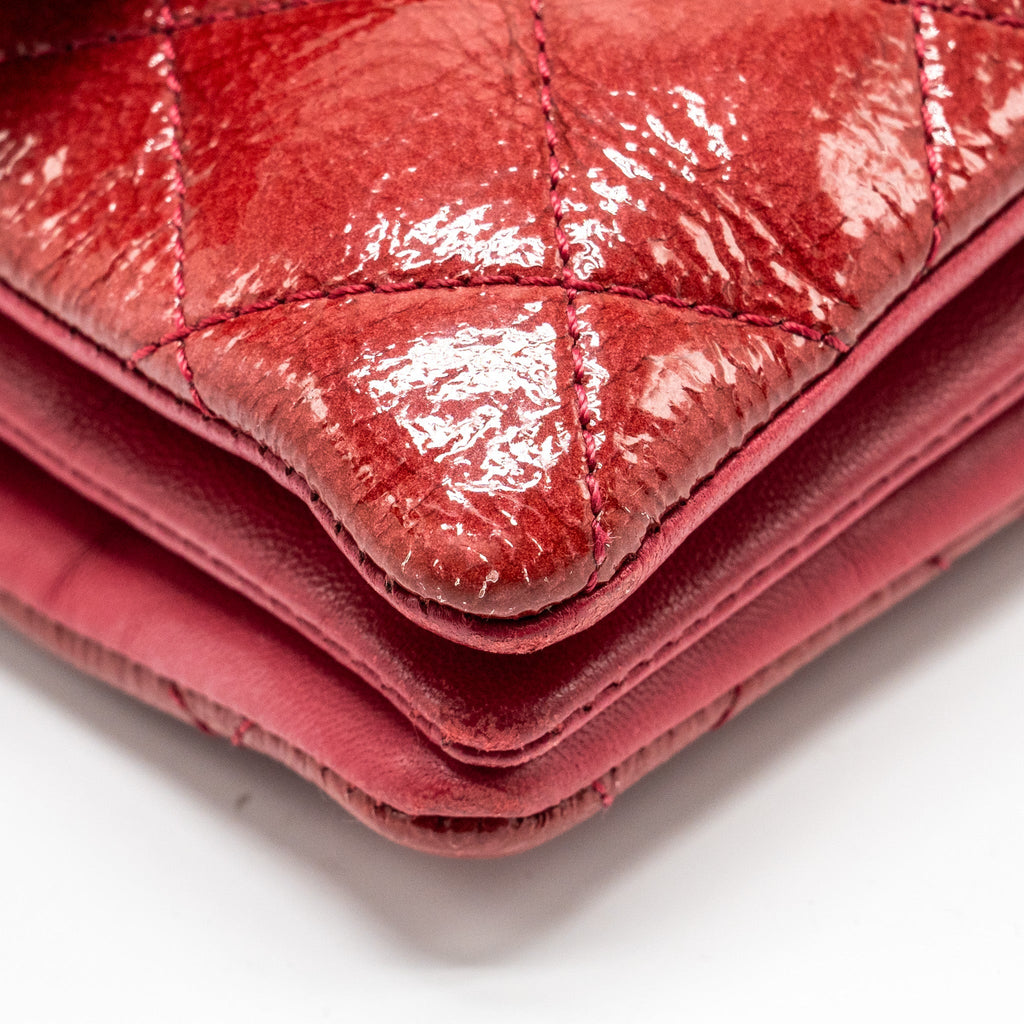 Chanel Seasonal Flap Bag Patent Goatskin/Lambskin Red