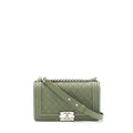Chanel Medium Boy Bag Caviar Light Green L