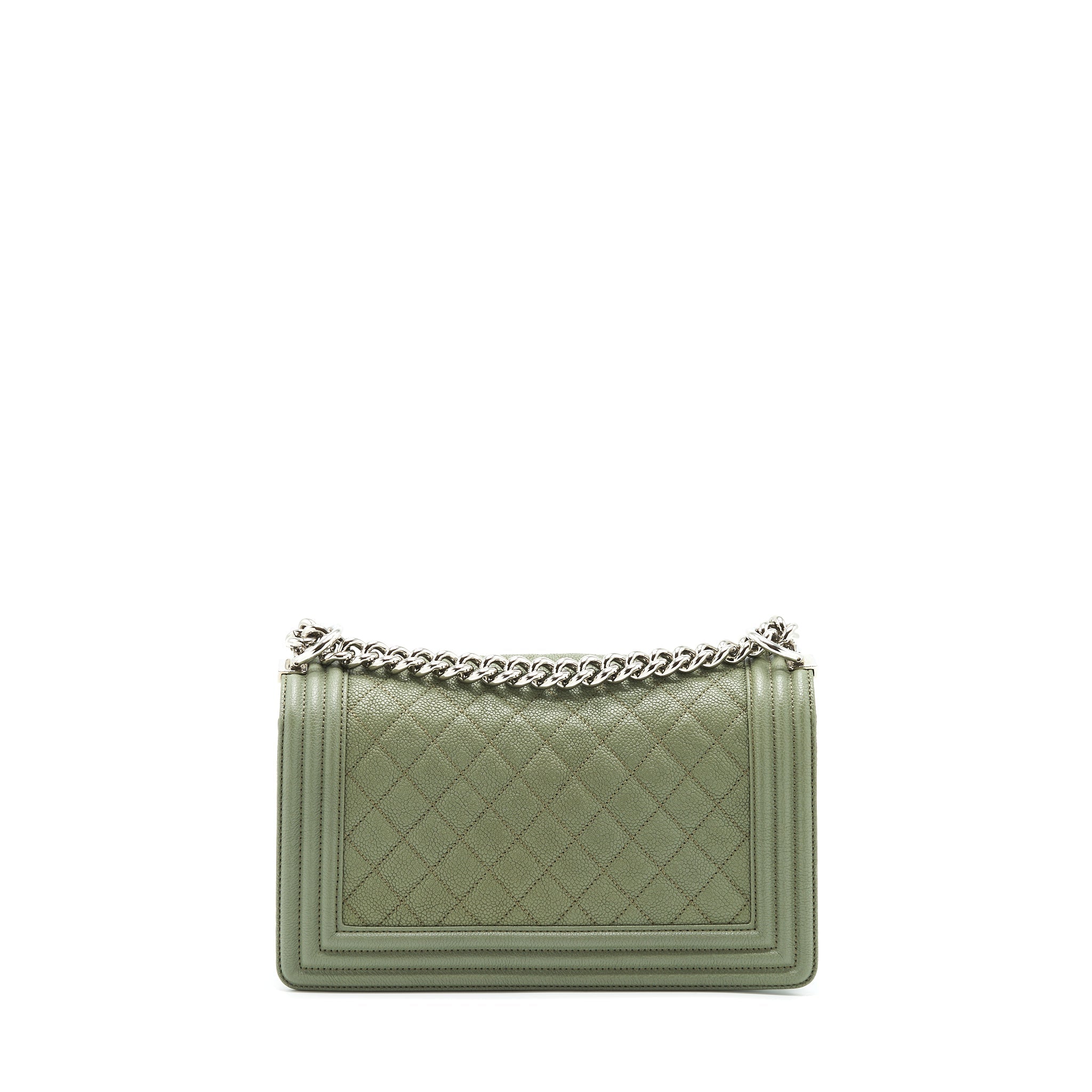 Chanel Medium Boy Bag Caviar Light Green L
